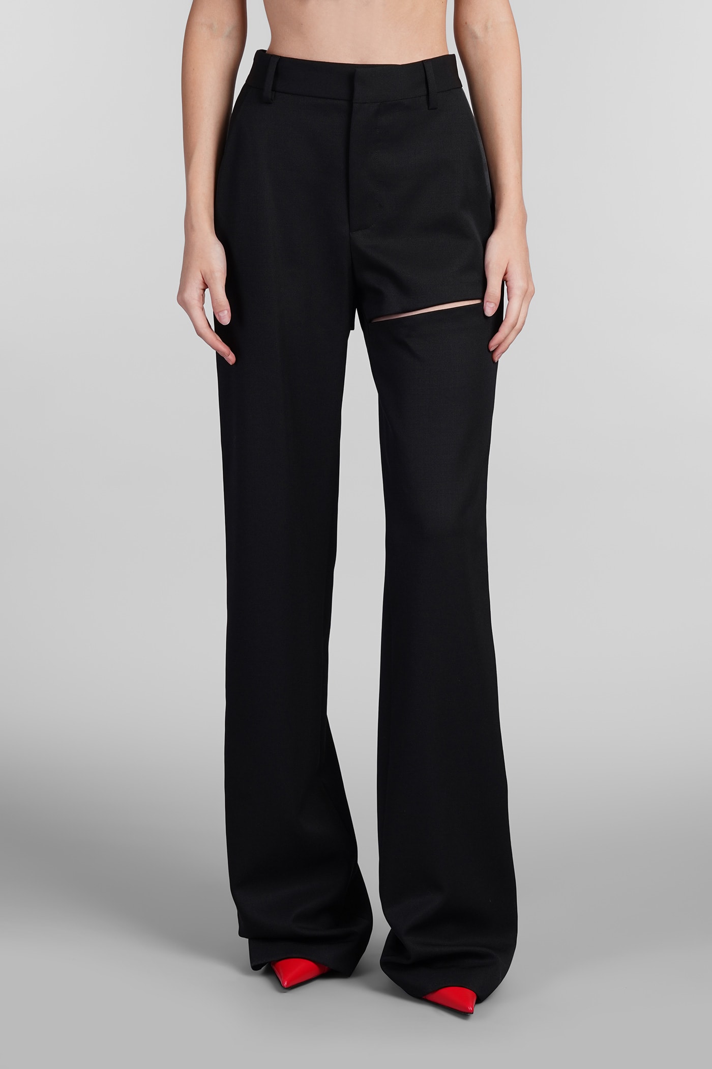 Shop Area Pants In Black Wool