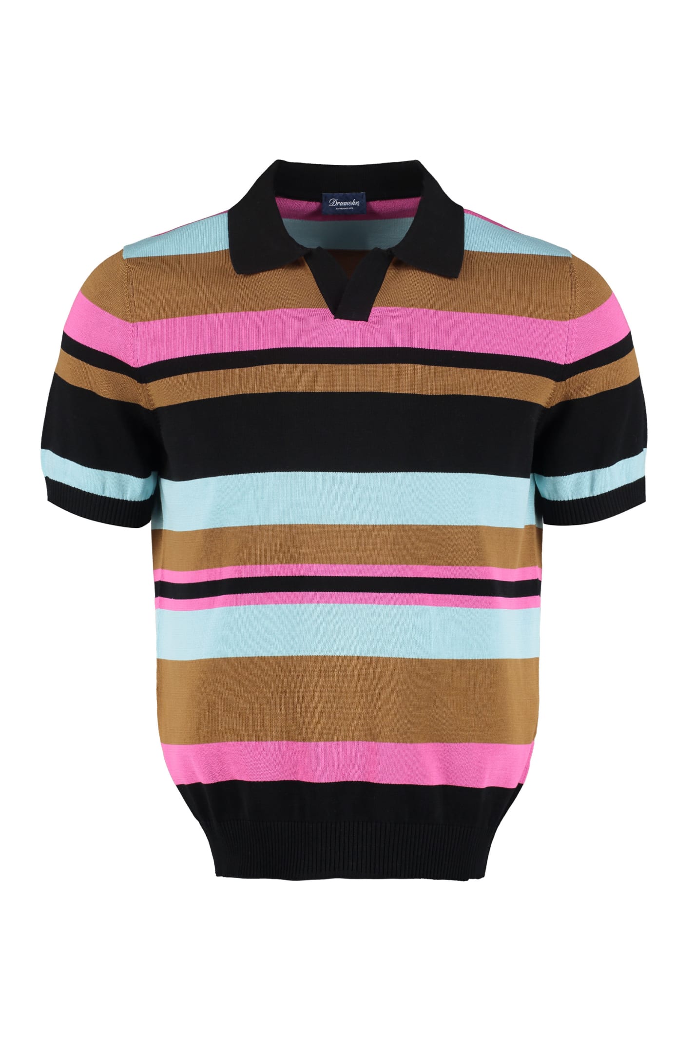 Drumohr Knitted Cotton Polo Shirt