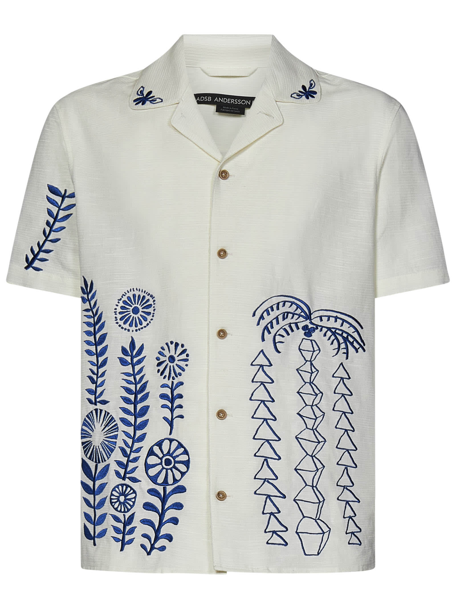 Shop Andersson Bell Shirt In Neutrals/blue