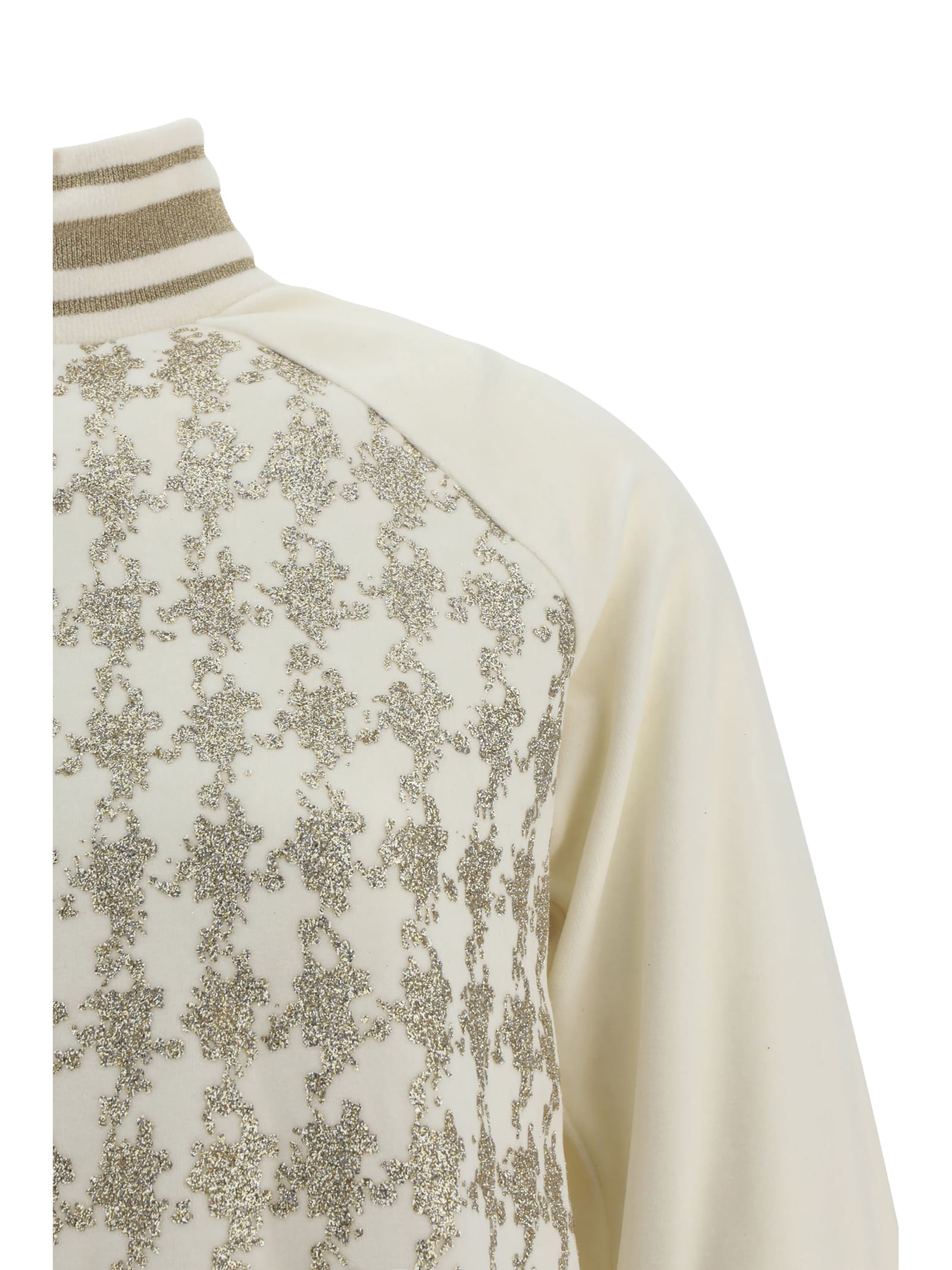 Shop Balmain Turtleneck Sweater In Blanc/or