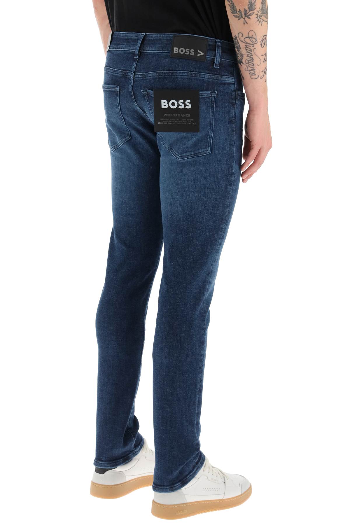 Shop Hugo Boss Delaware Slim Fit Jeans In Medium Blue (blue)