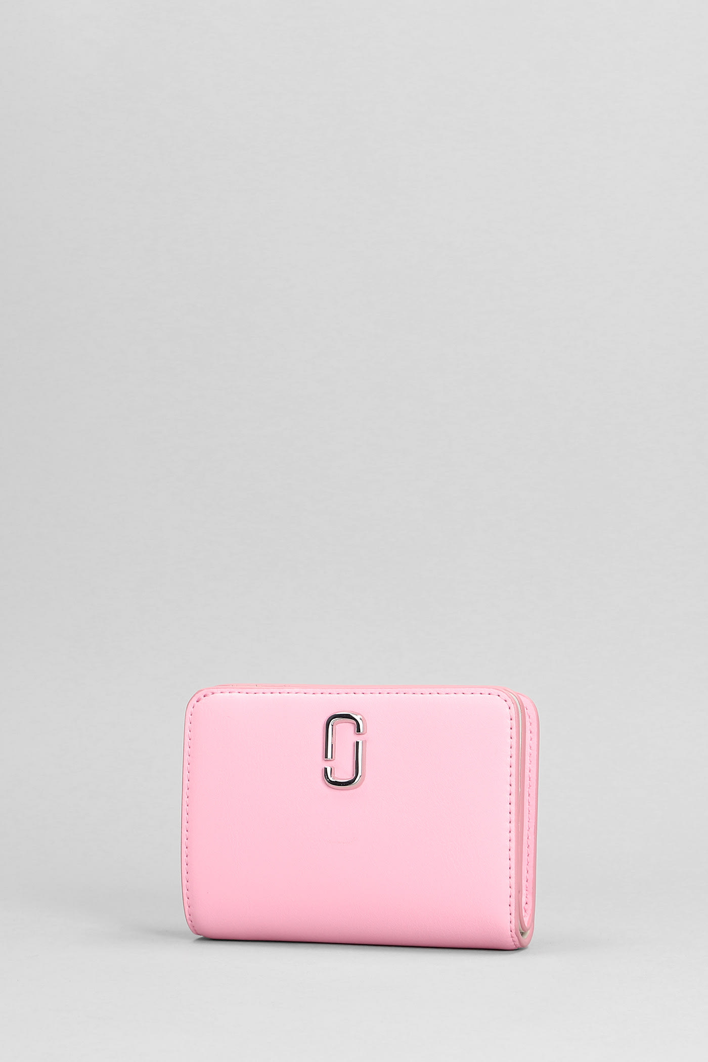 Shop Marc Jacobs The Mini Compact Wallet In Rose-pink Leather