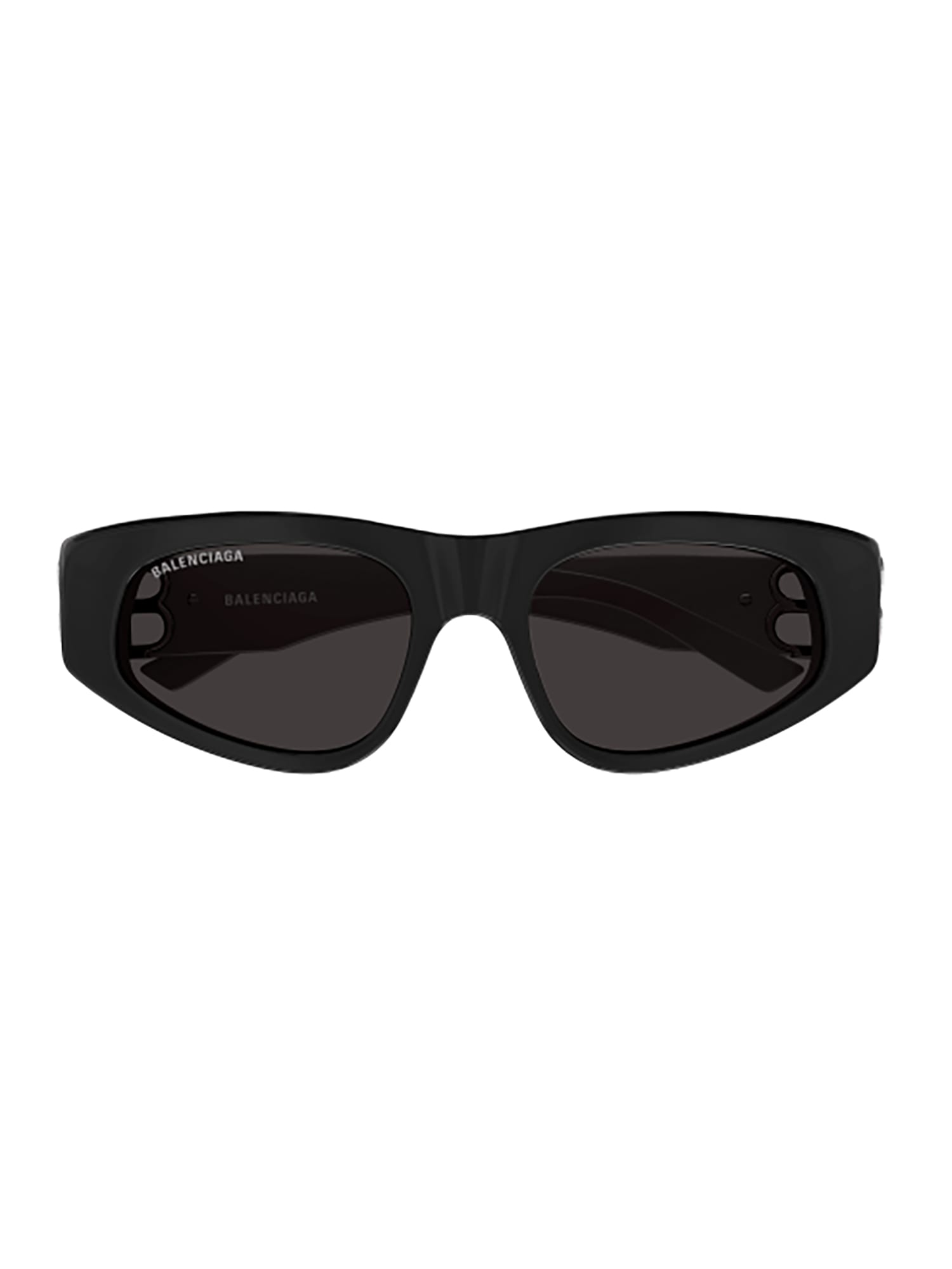 Shop Balenciaga Bb0095s Sunglasses In Black Silver Grey