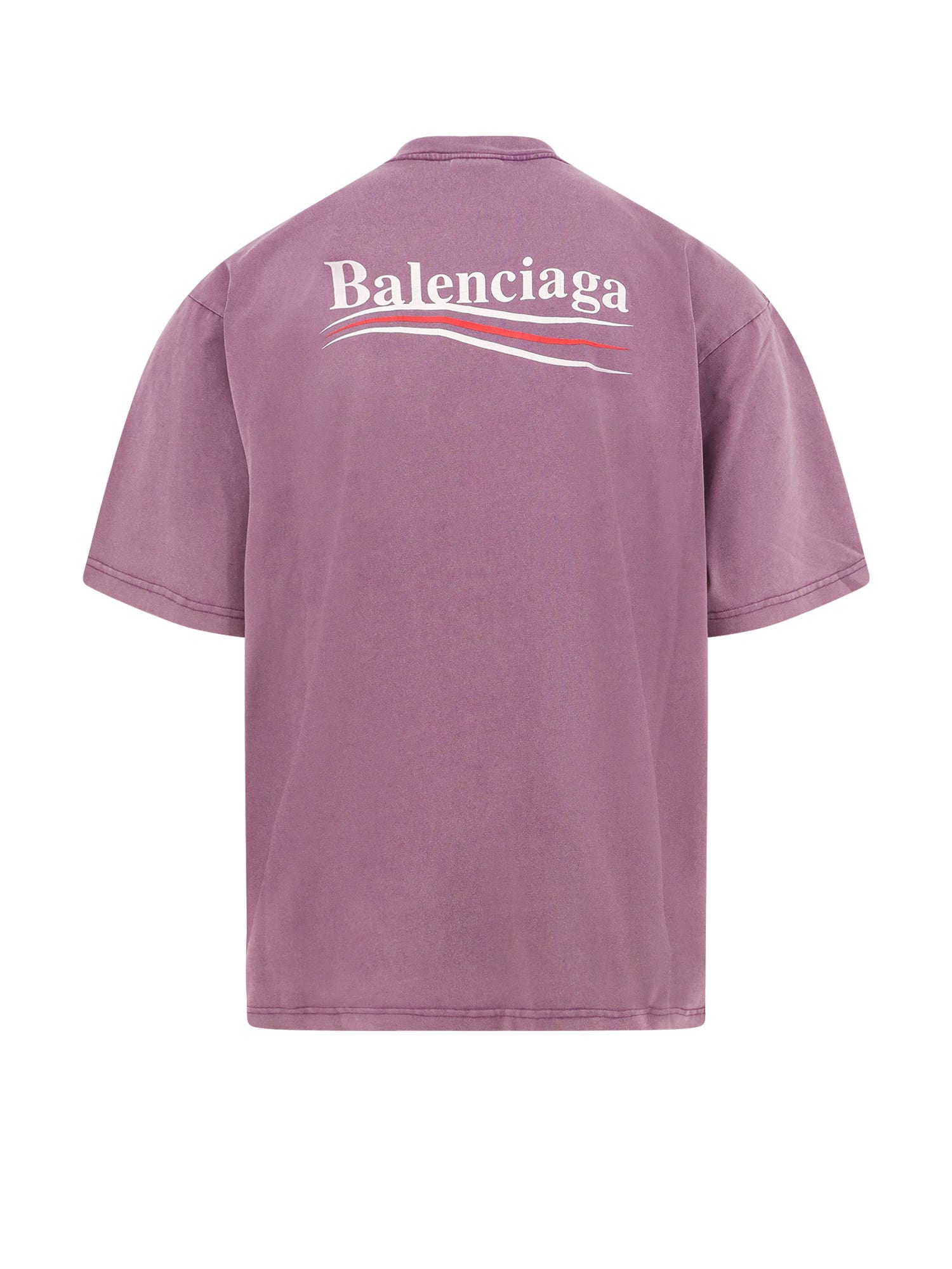 Balenciaga Purple Political Campaign T-shirt In Pink