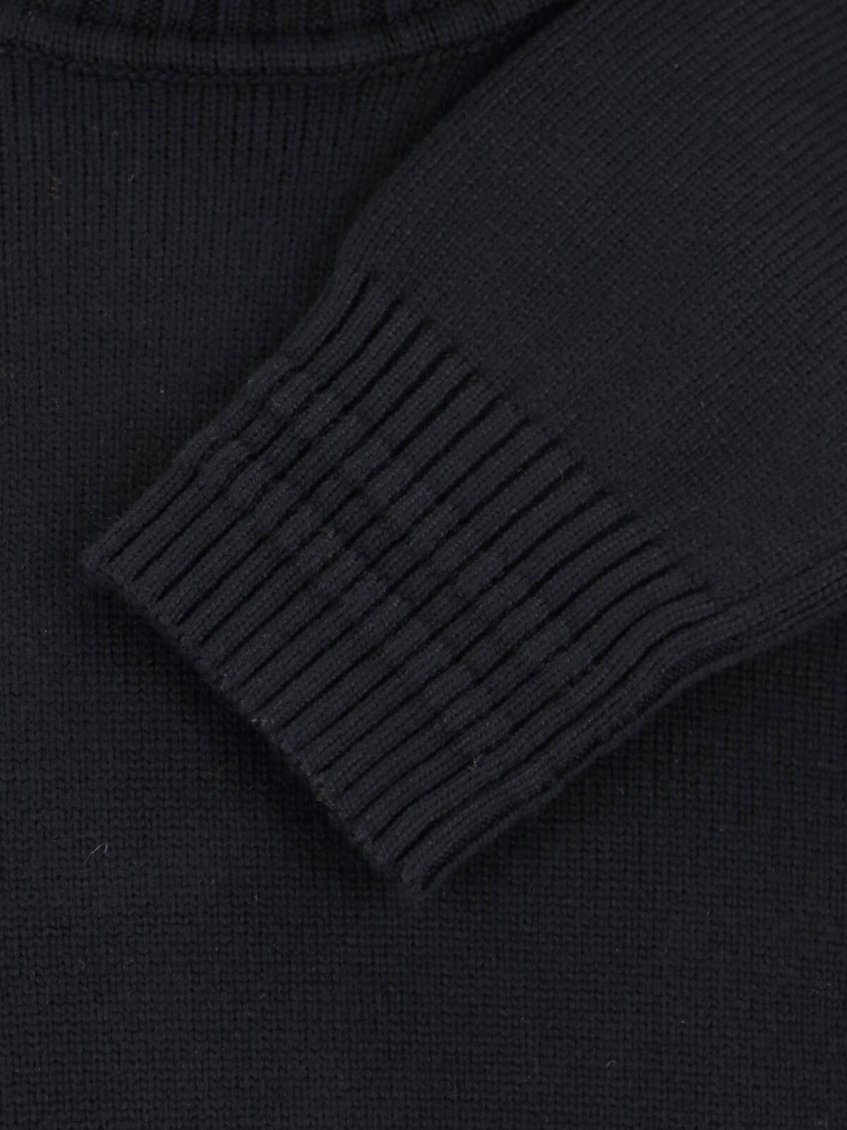 Shop Stone Island Classic Turtleneck Sweater In Black