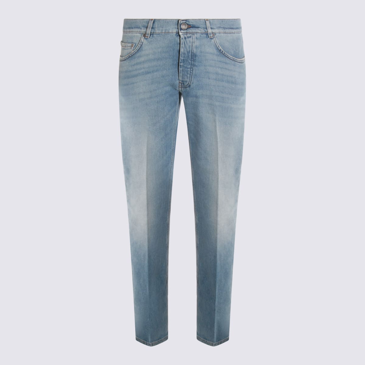 Light Blue Cotton Denim Jeans