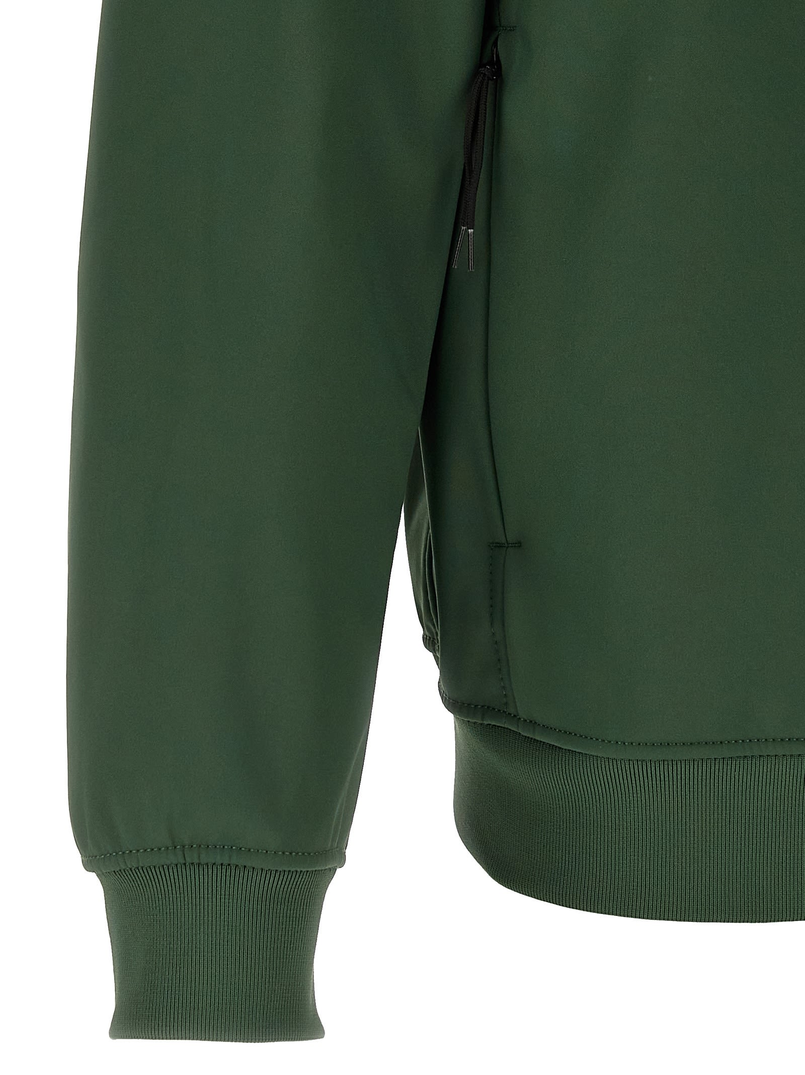 Stone Island Q100004 Hooded Zip-front Jacket In Green