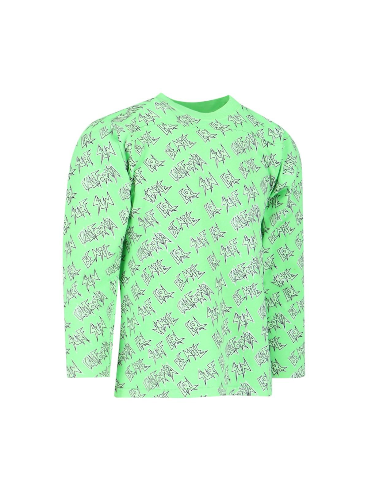 Shop Erl Print T-shirt In Green