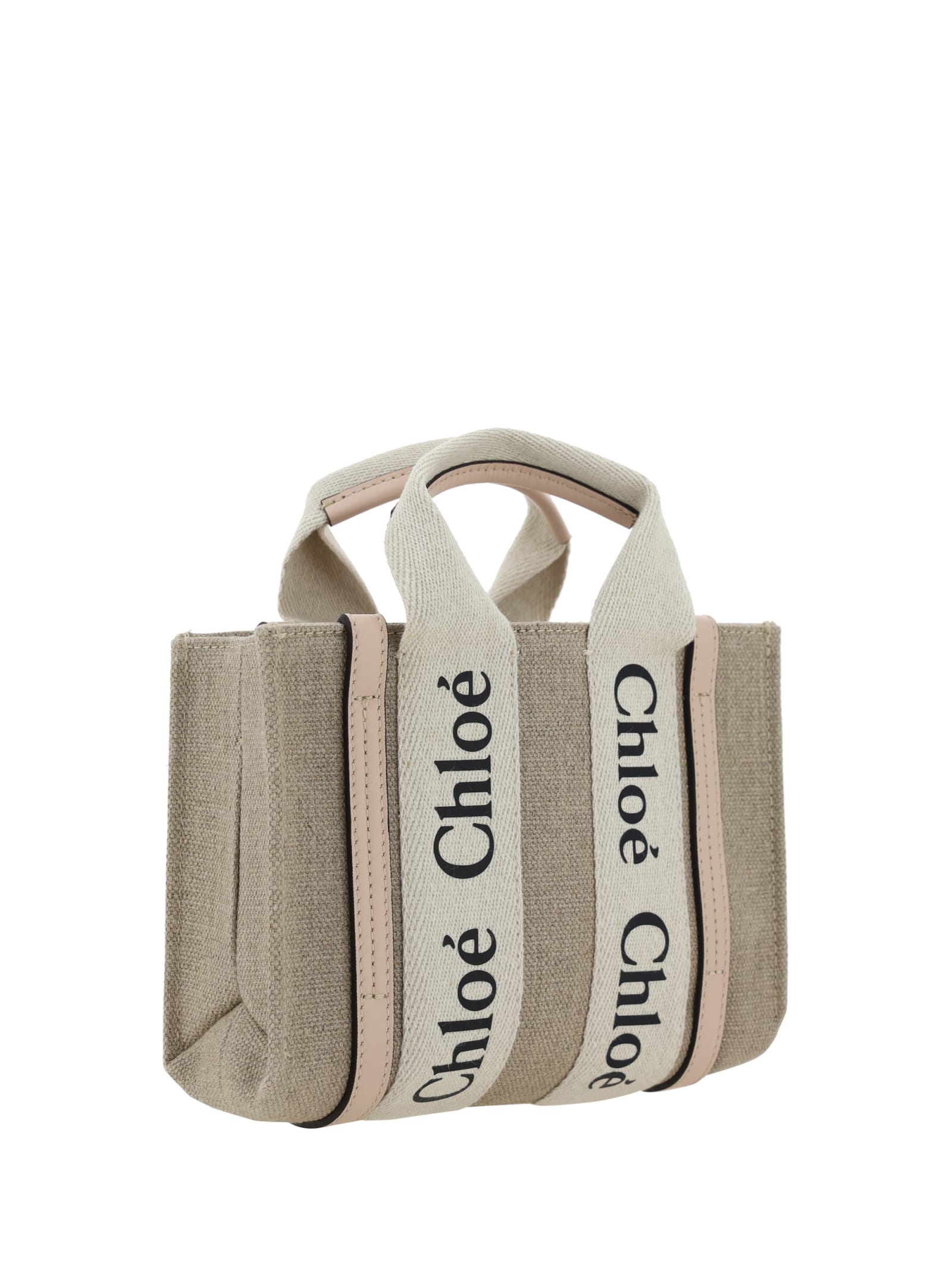 Shop Chloé Woody Handbag In Cement Pink