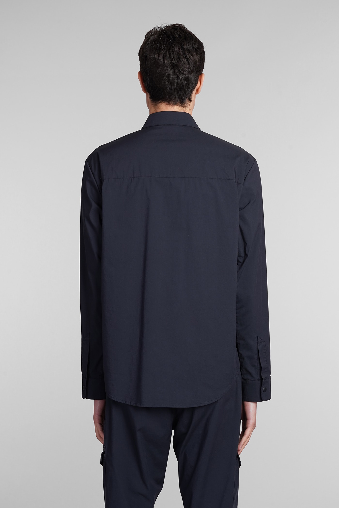 Shop Aspesi Long Sleeved Shirt In Navy