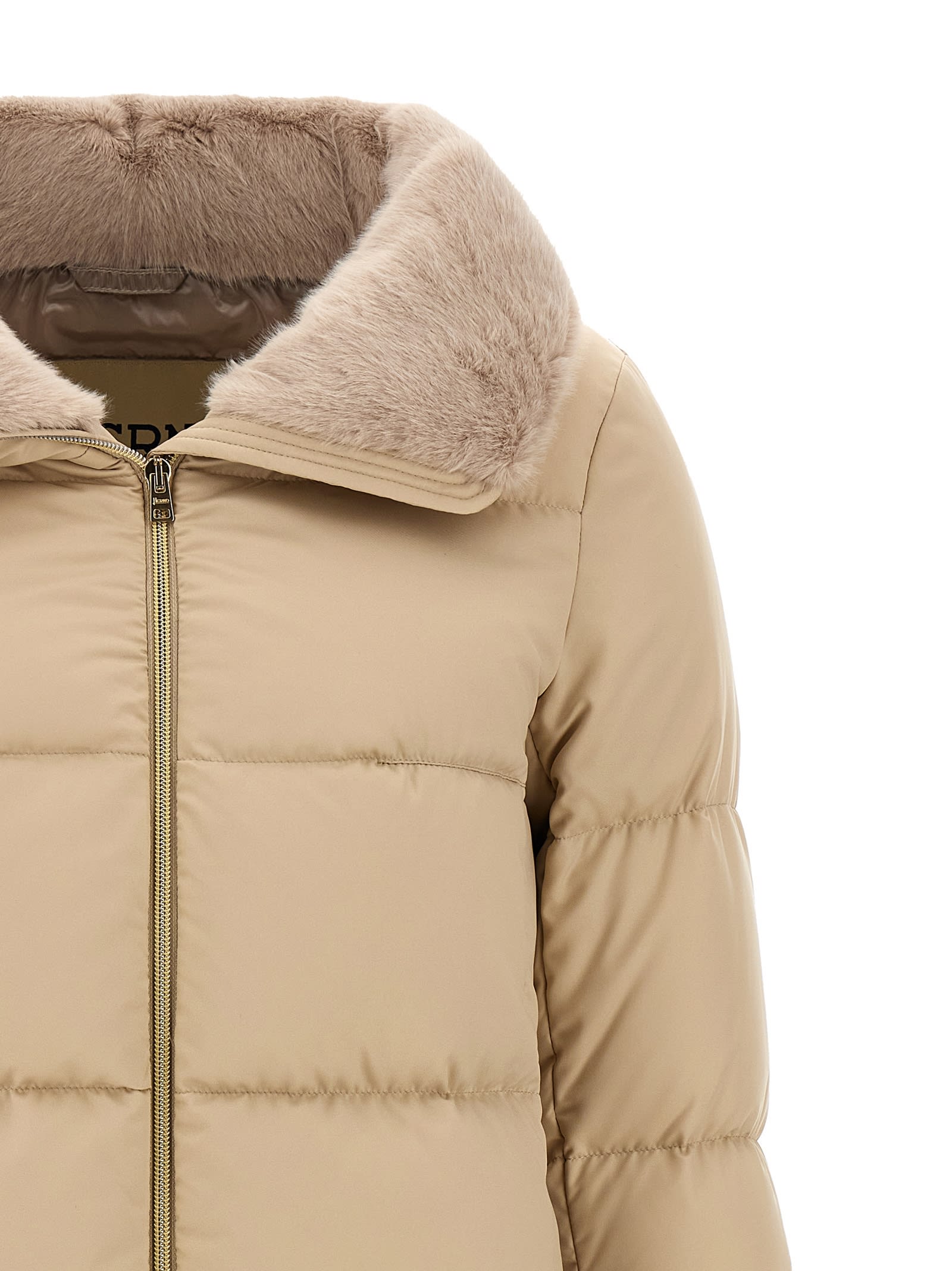 Herno Quilted High-neck Puffer Jacket In Neutral