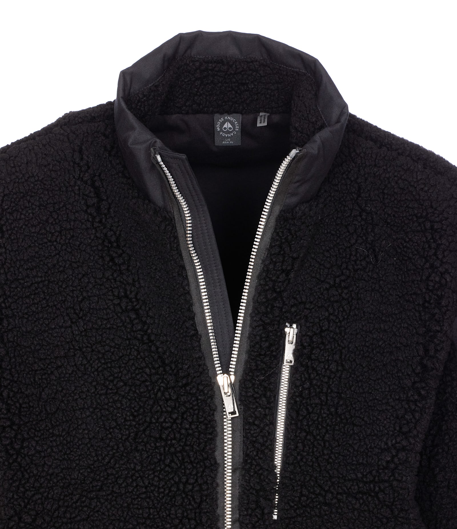 Moose Knuckles Down Jacket Frontal Zip Closure In Blue