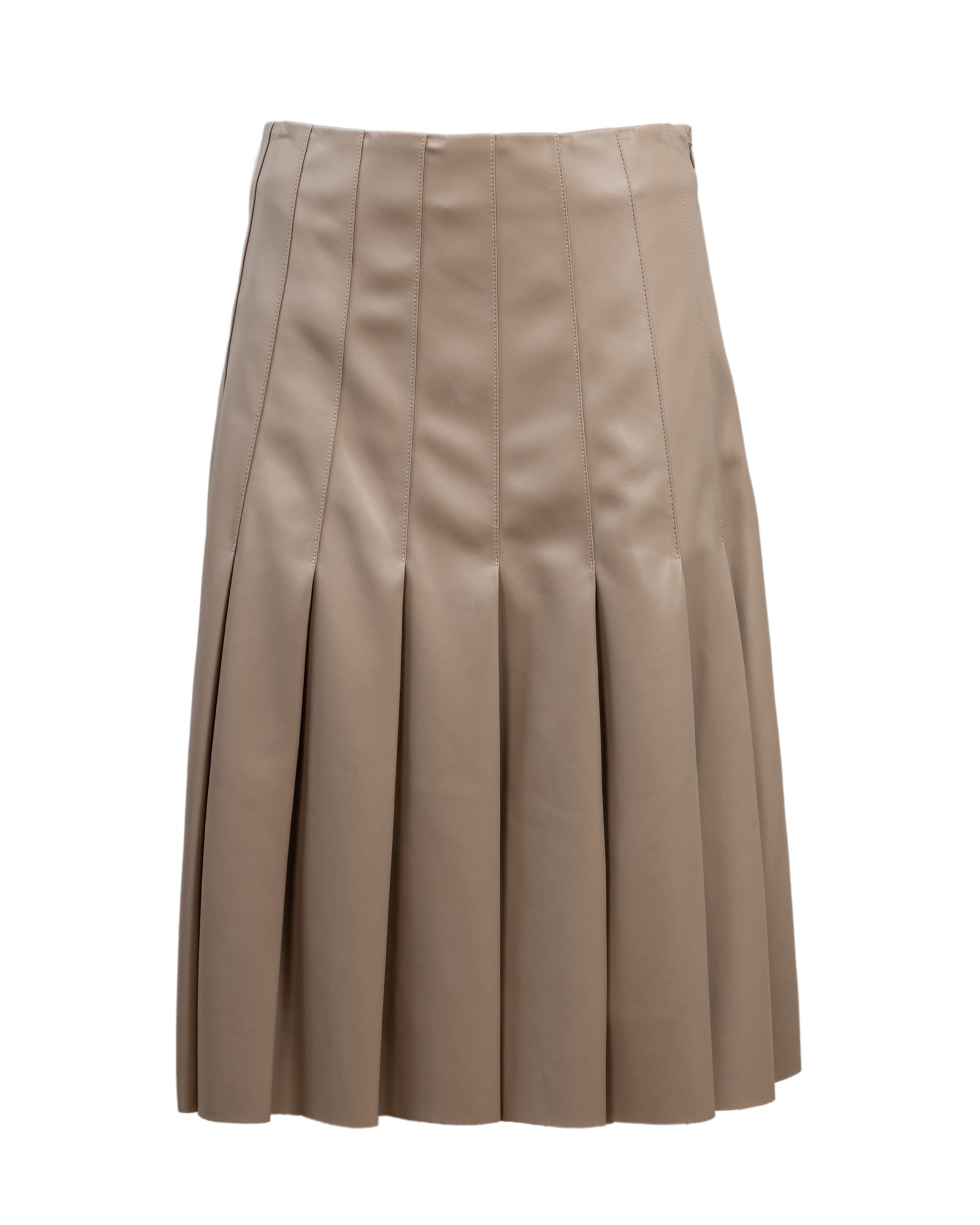 Karl Lagerfeld pleated faux leather skirt