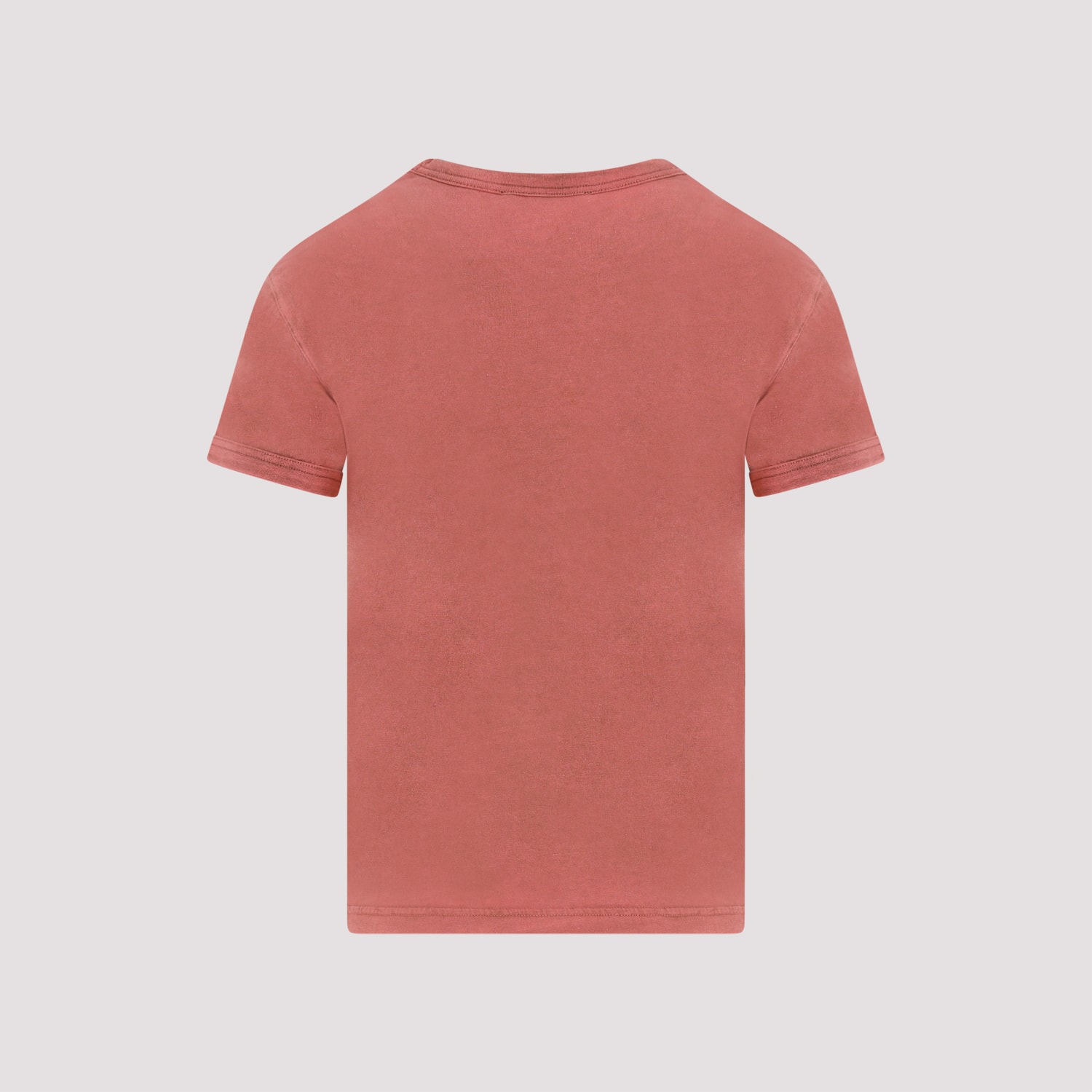 Acne Studios Logo Detailed Crewneck T-shirt In Ctb Rust Red