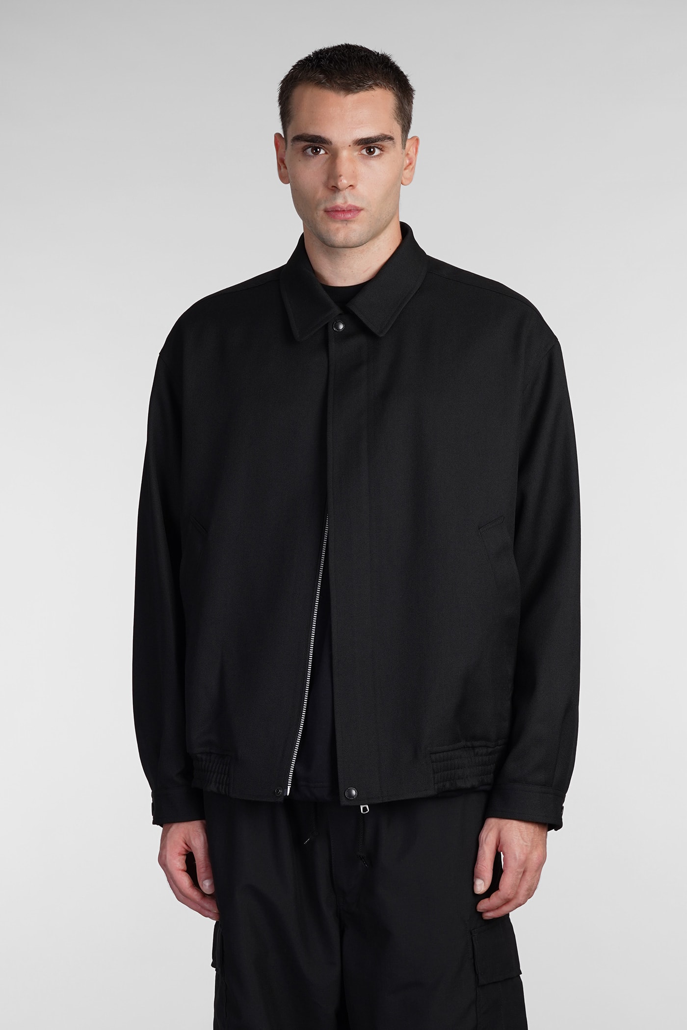 Shop Comme Des Garçons Homme Deux Casual Jacket In Black Wool