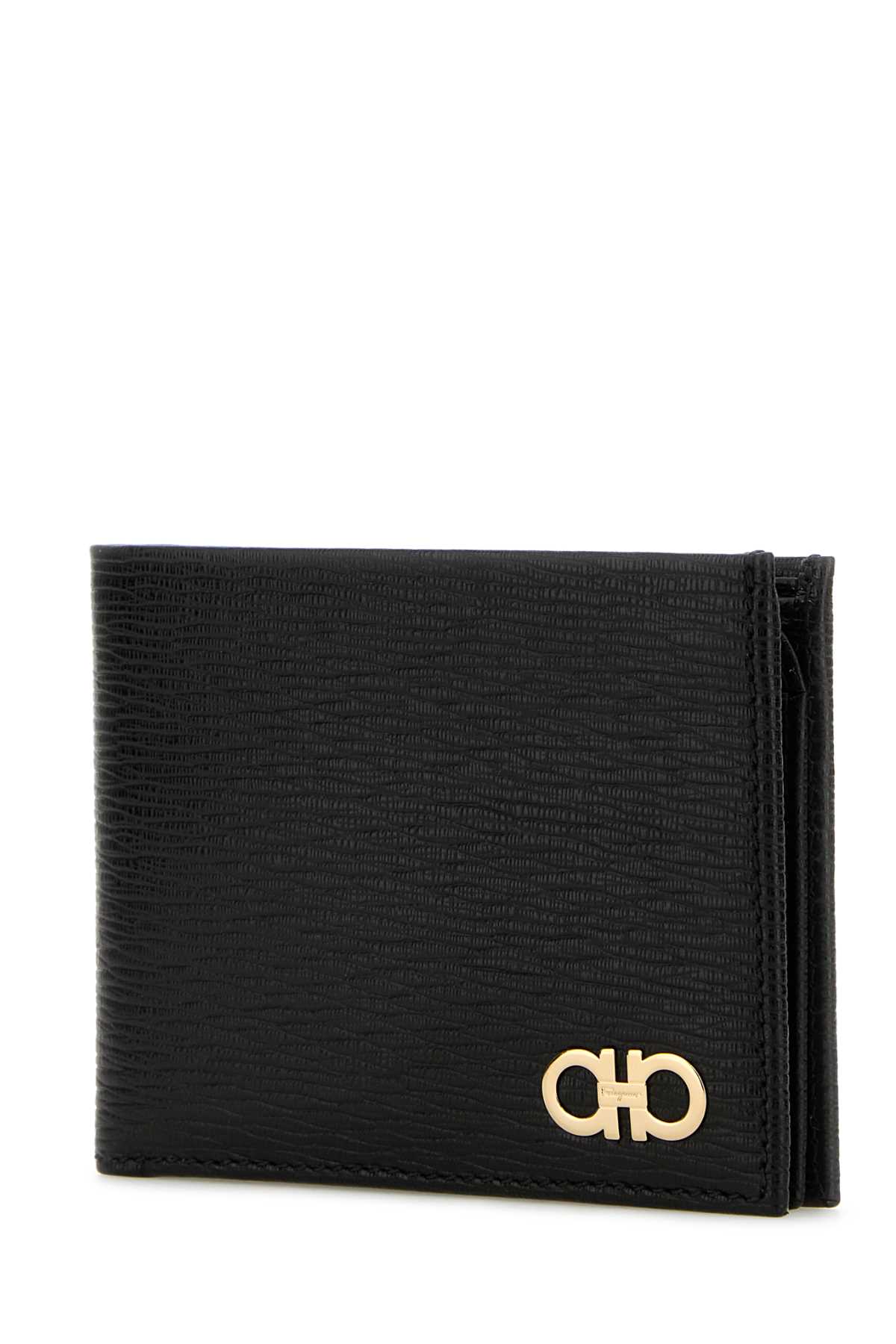 Shop Ferragamo Black Leather Wallet In Nero