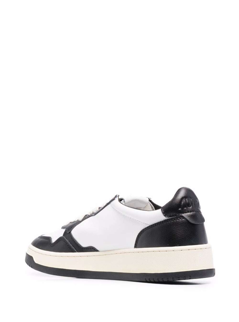 Shop Autry White And Black Leather Sneakers