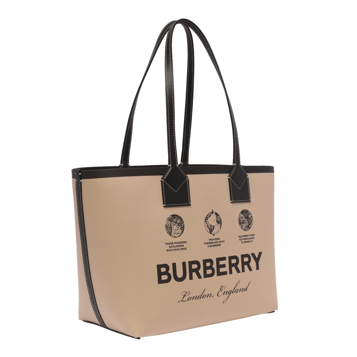 Shop Burberry Medium London Check Tote Bag