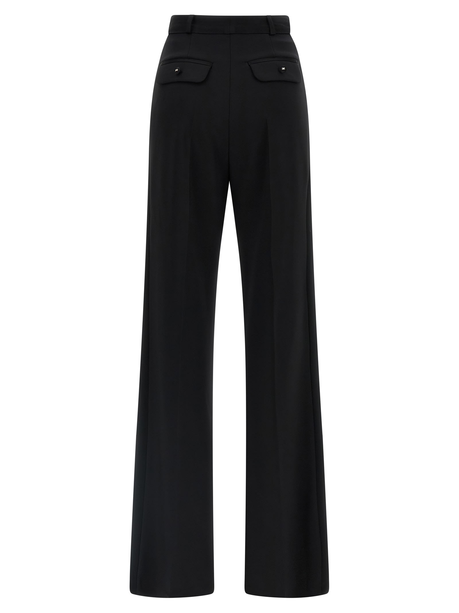 Elisabetta Franchi Tuxedo-effect Trousers Pants Black In Black