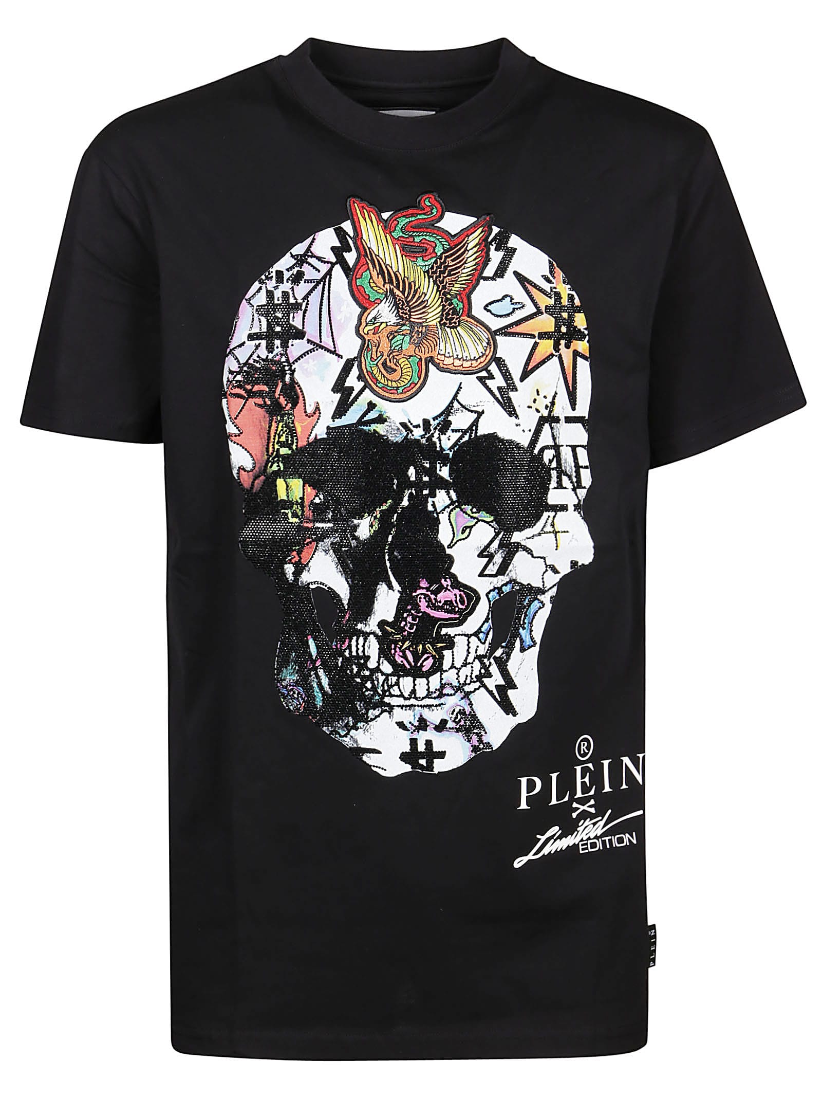 Philipp Plein T-shirt Tattoo Skull Strass