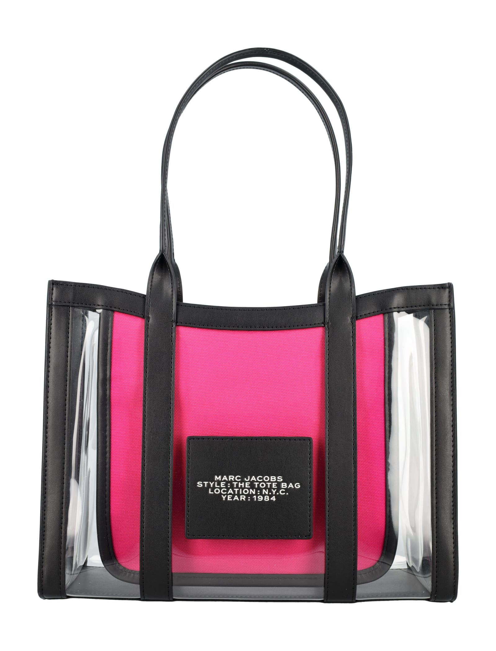 Shop Marc Jacobs The Clear Medium Tote Bag In Black