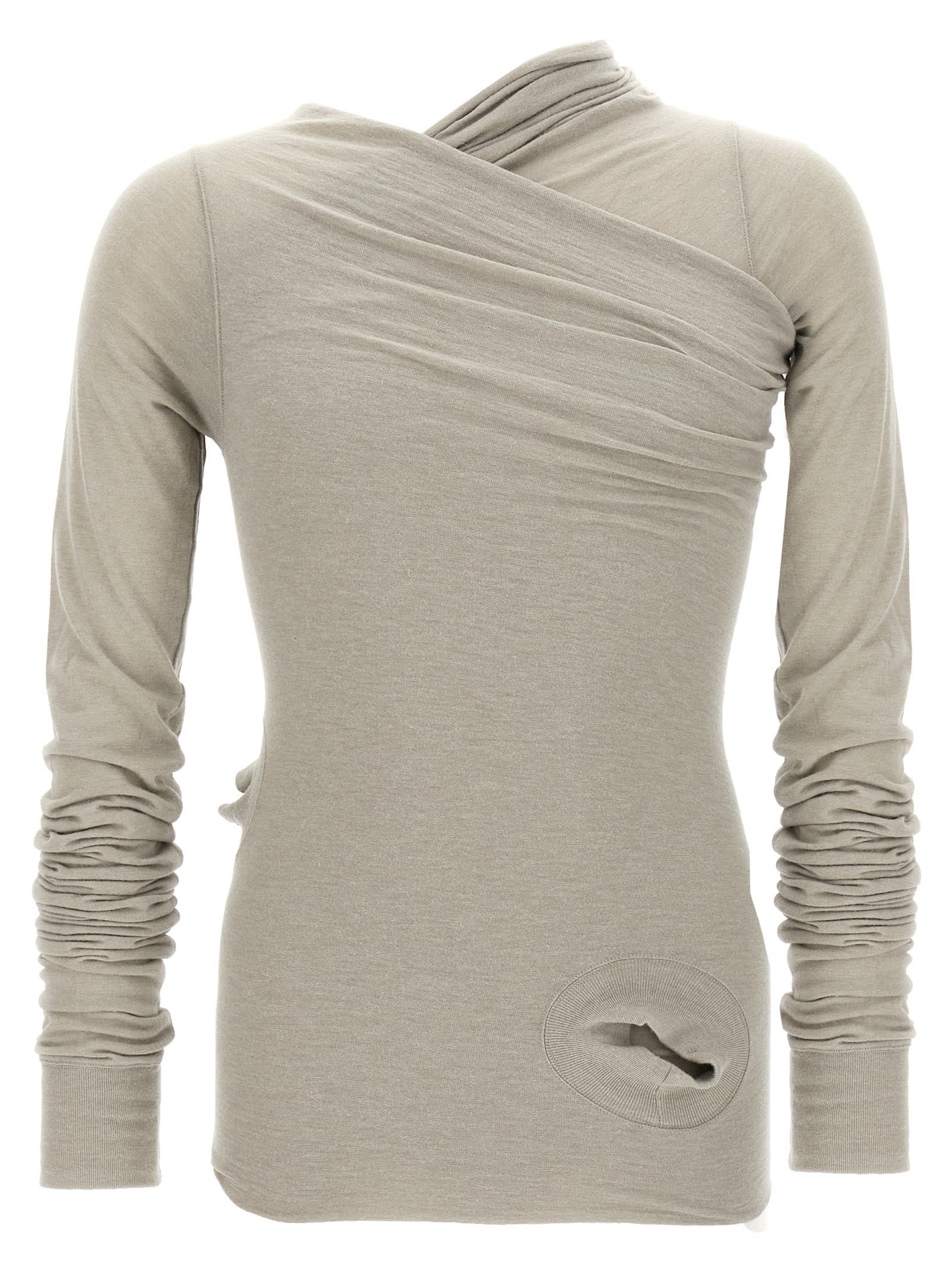 Rick Owens Hollywood Banana Long-sleeved T-shirt In Neutral