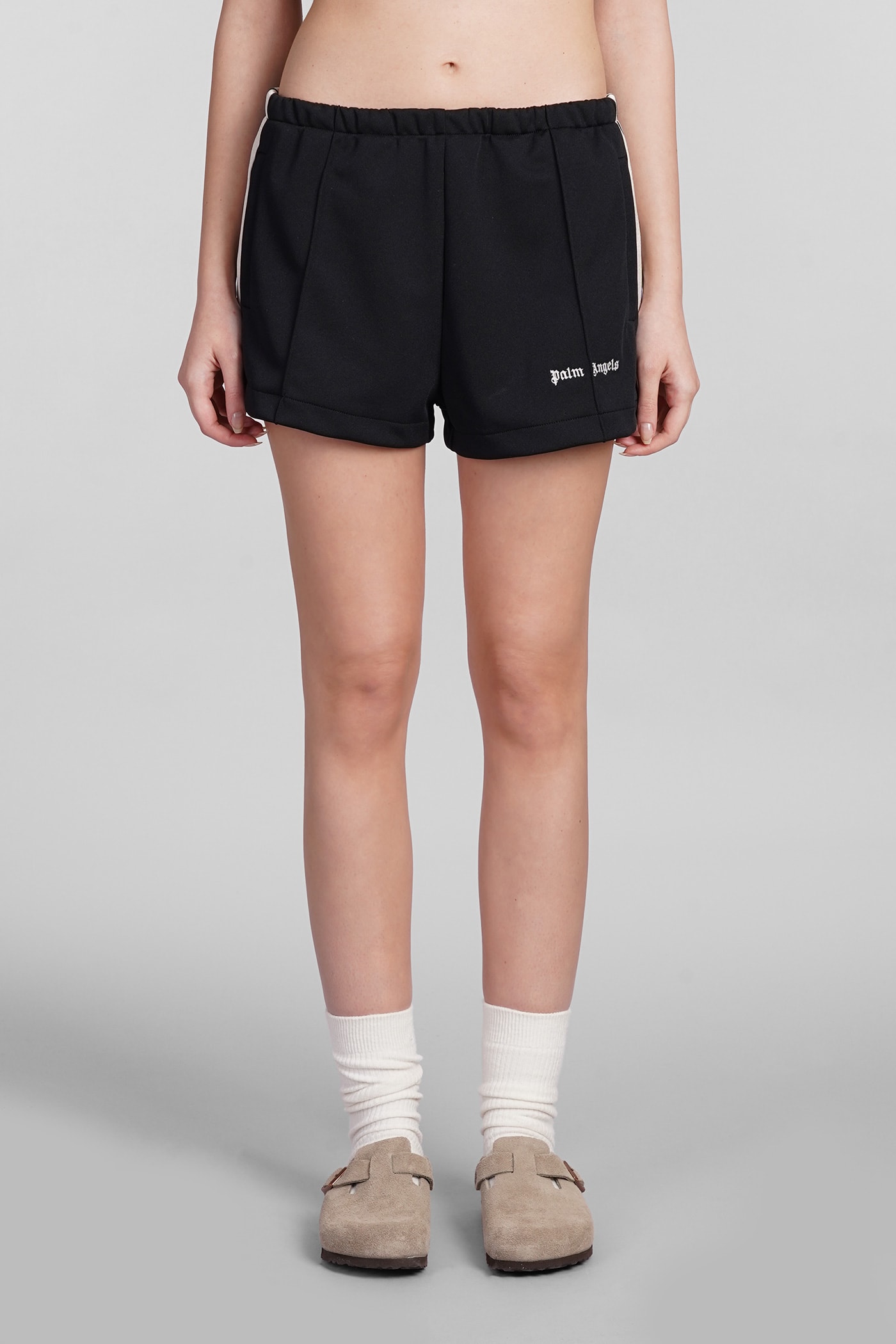 Palm Angels Shorts In Black Polyester