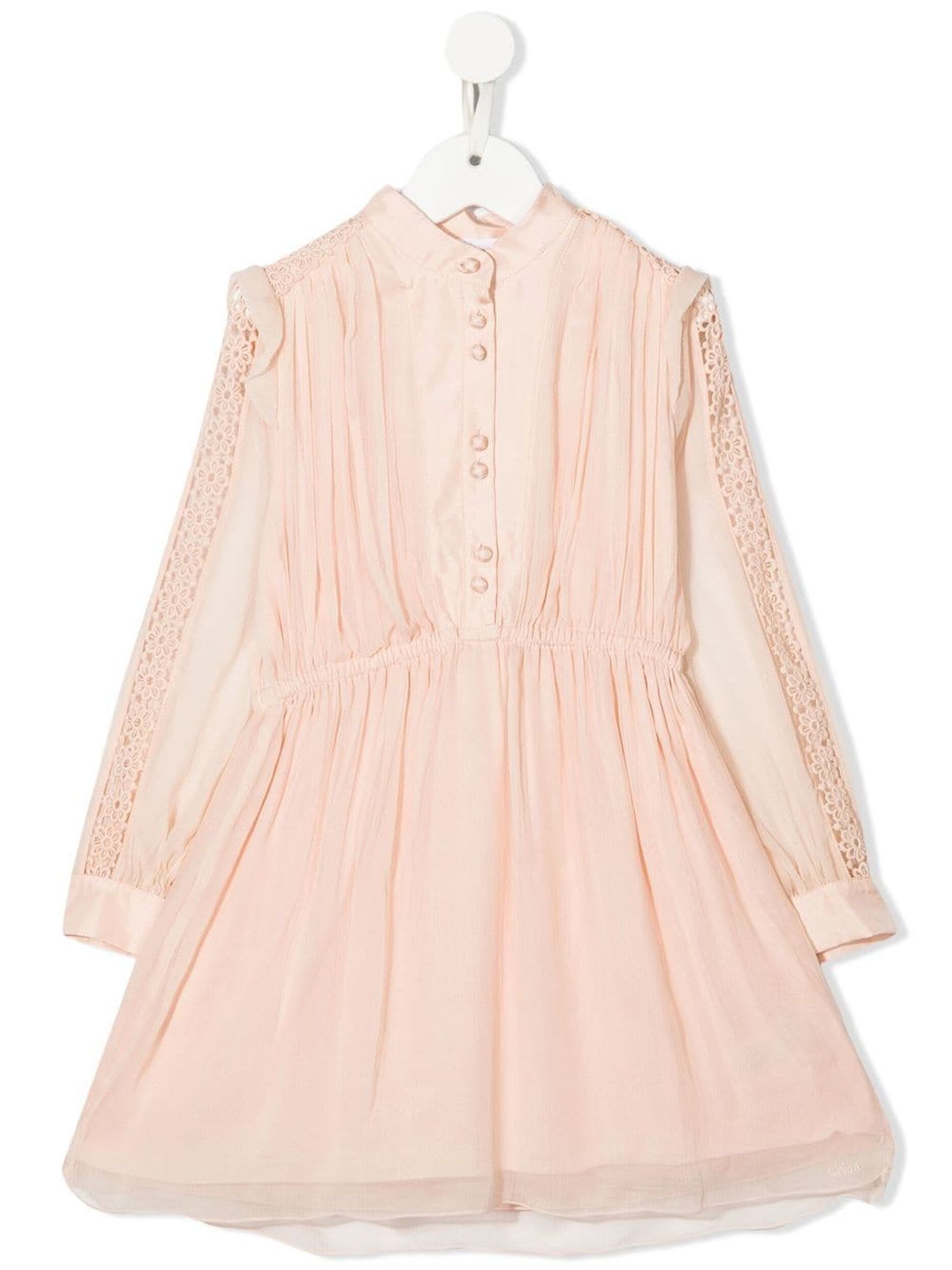 Chloé Pink Silk Dress