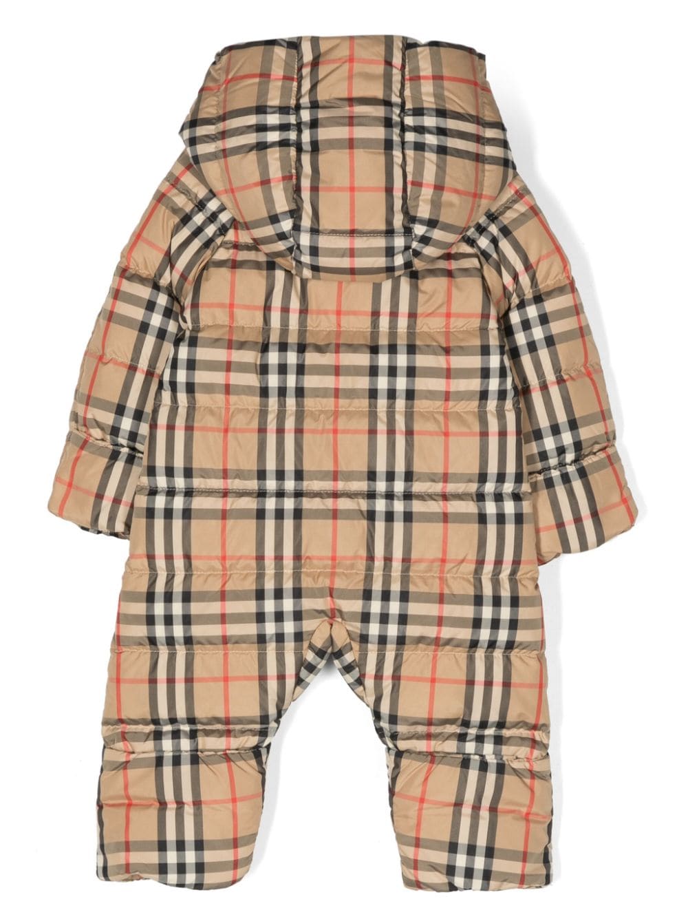 Shop Burberry Rollo Checked Baby Body In Archive Beige Ip Chk