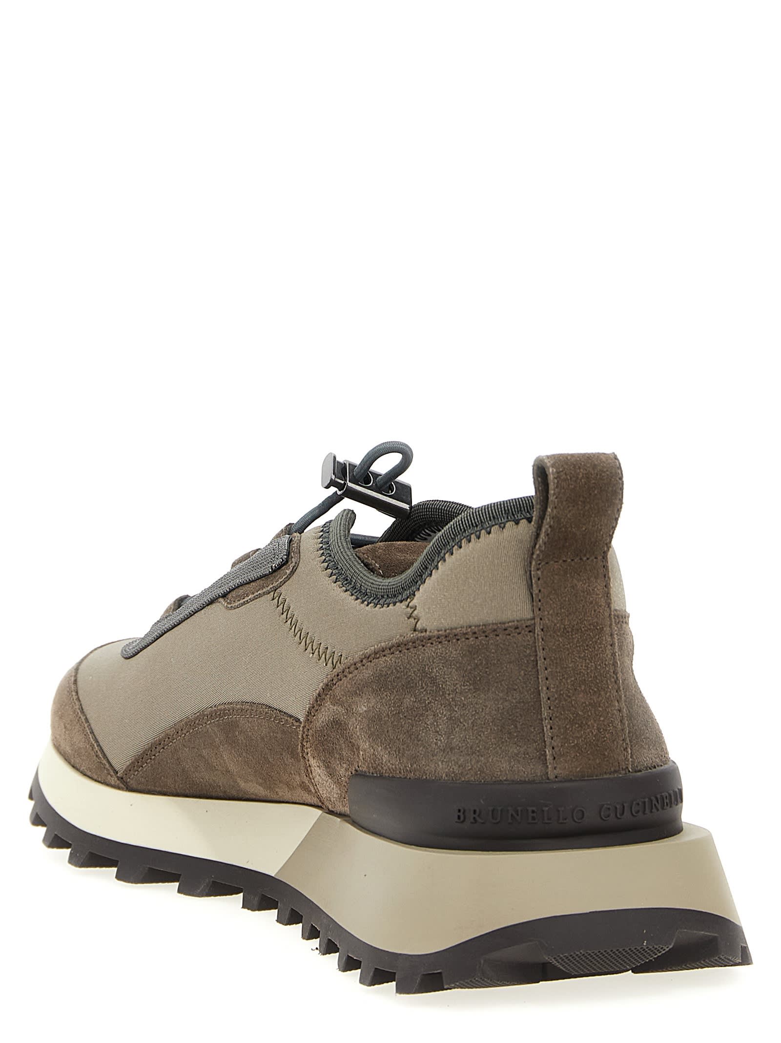 Brunello Cucinelli Streamlined Sneakers With Mesh Panels