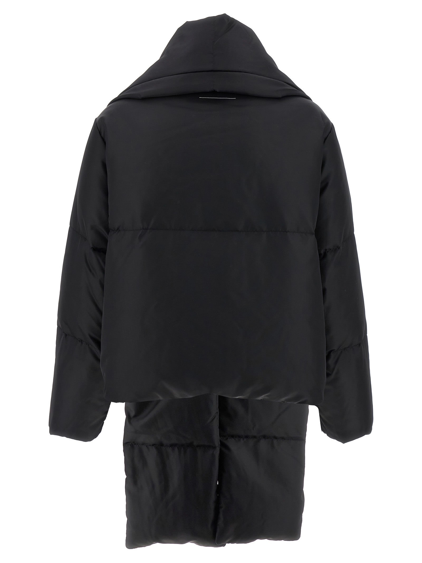 Mm6 Maison Margiela Mm6 By Maison Margiela Scarf Down Jacket In Black