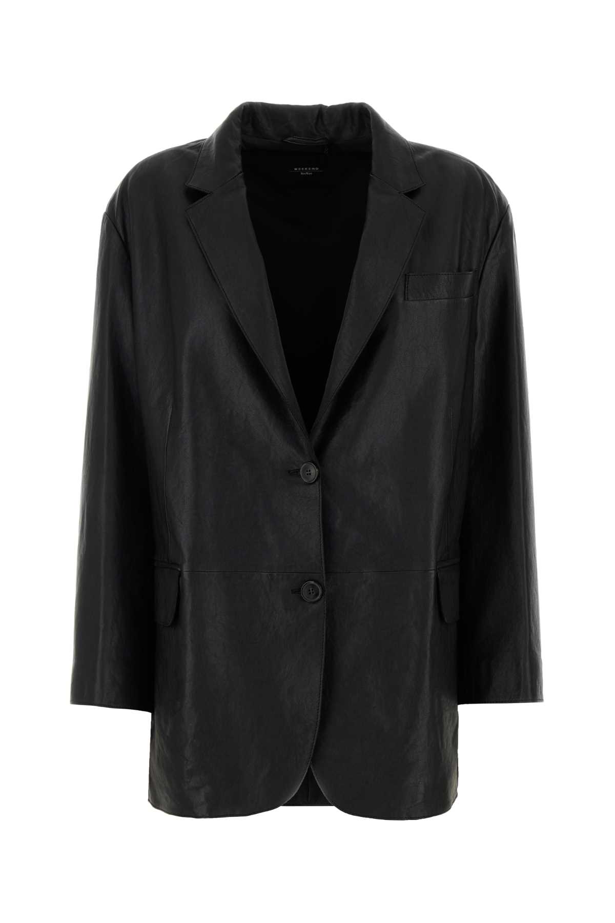 Black Leather Marat Blazer