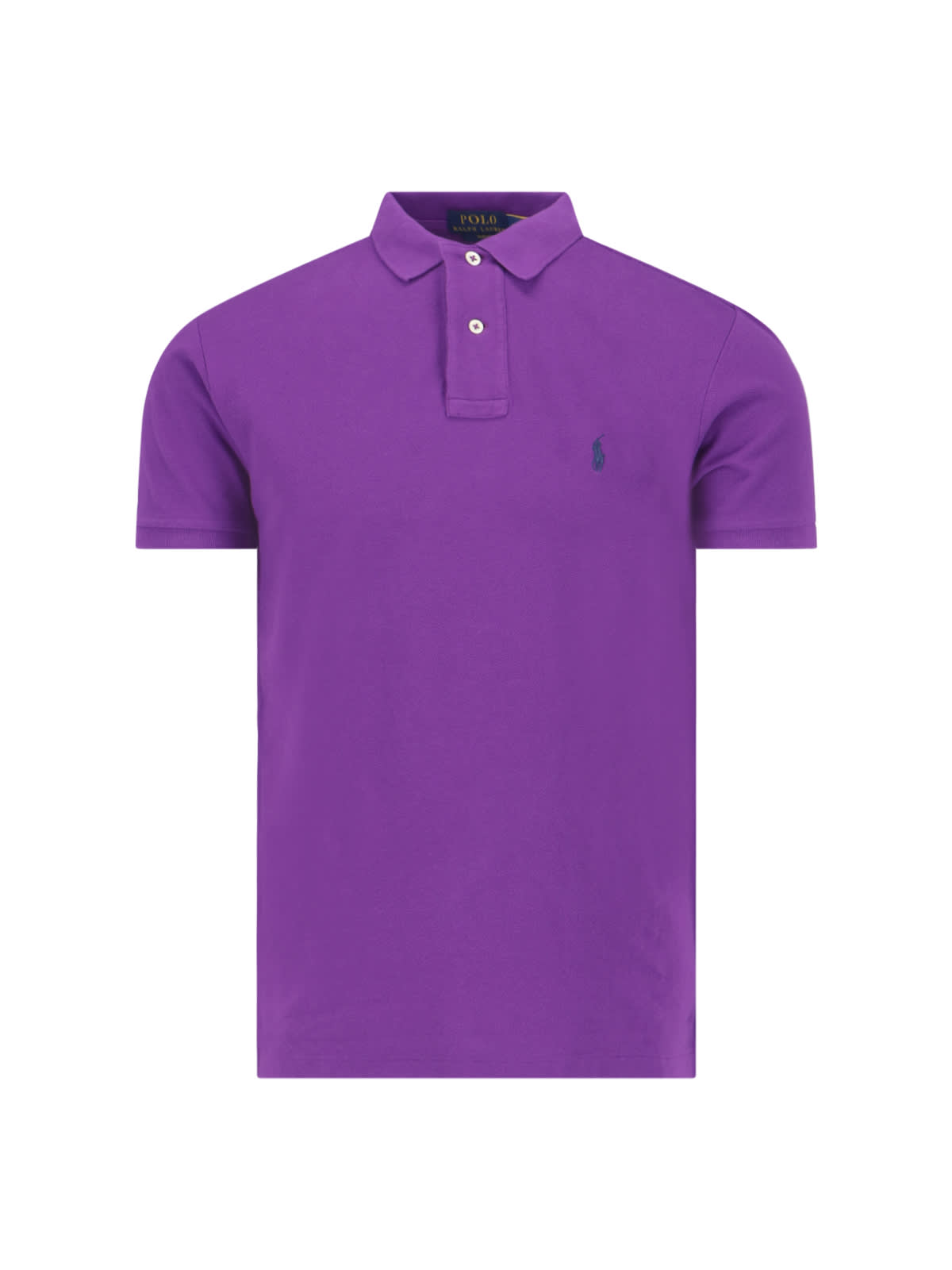 Shop Polo Ralph Lauren Embroidered Logo Polo Shirt In Paloma Purple