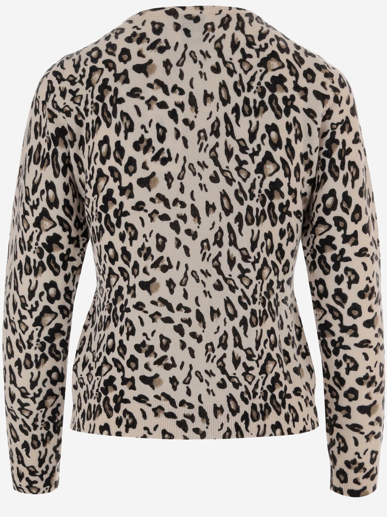 Allude Leopard-print Crew-neck Cardigan In Animal Print