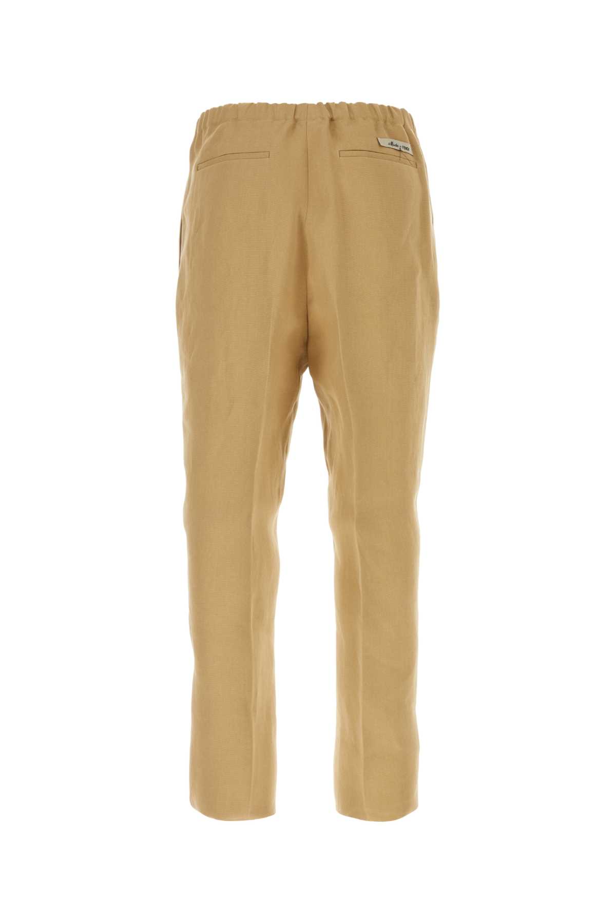 Shop Fendi Camel Paper Pant