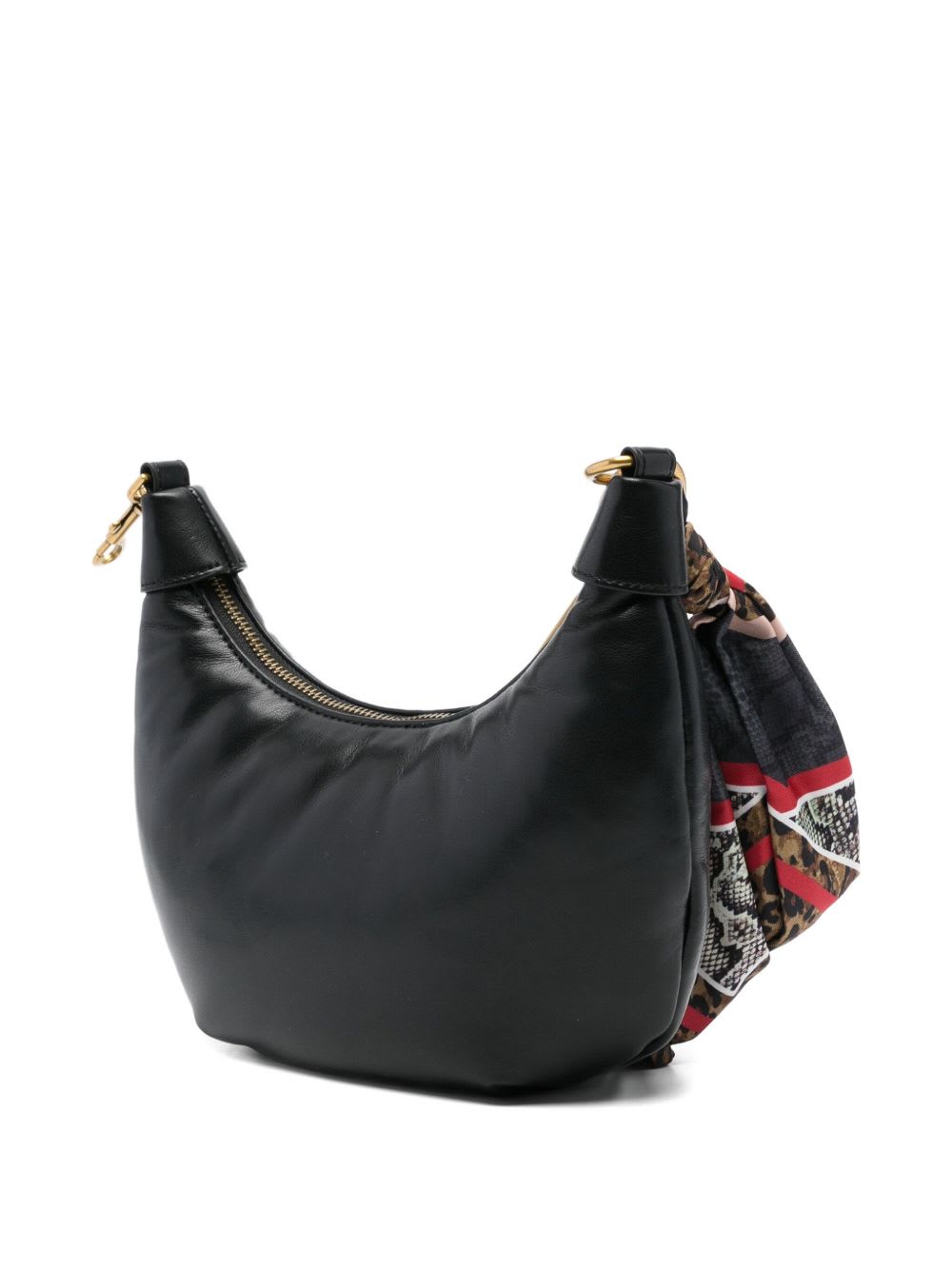 Just Cavalli Logo-plaque Chain Shoulder Bag In Black