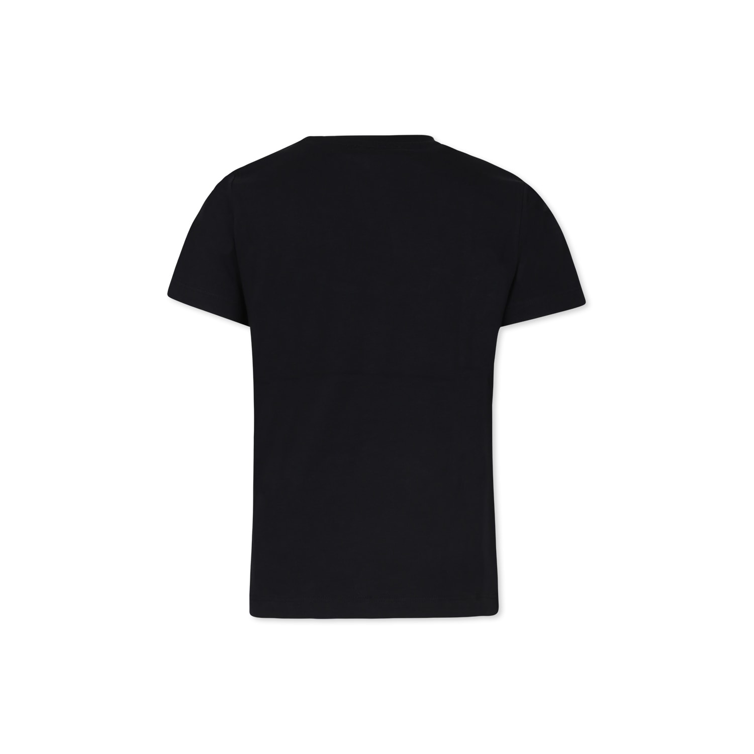 Balmain White T-shirt For Kids With Logo In Black