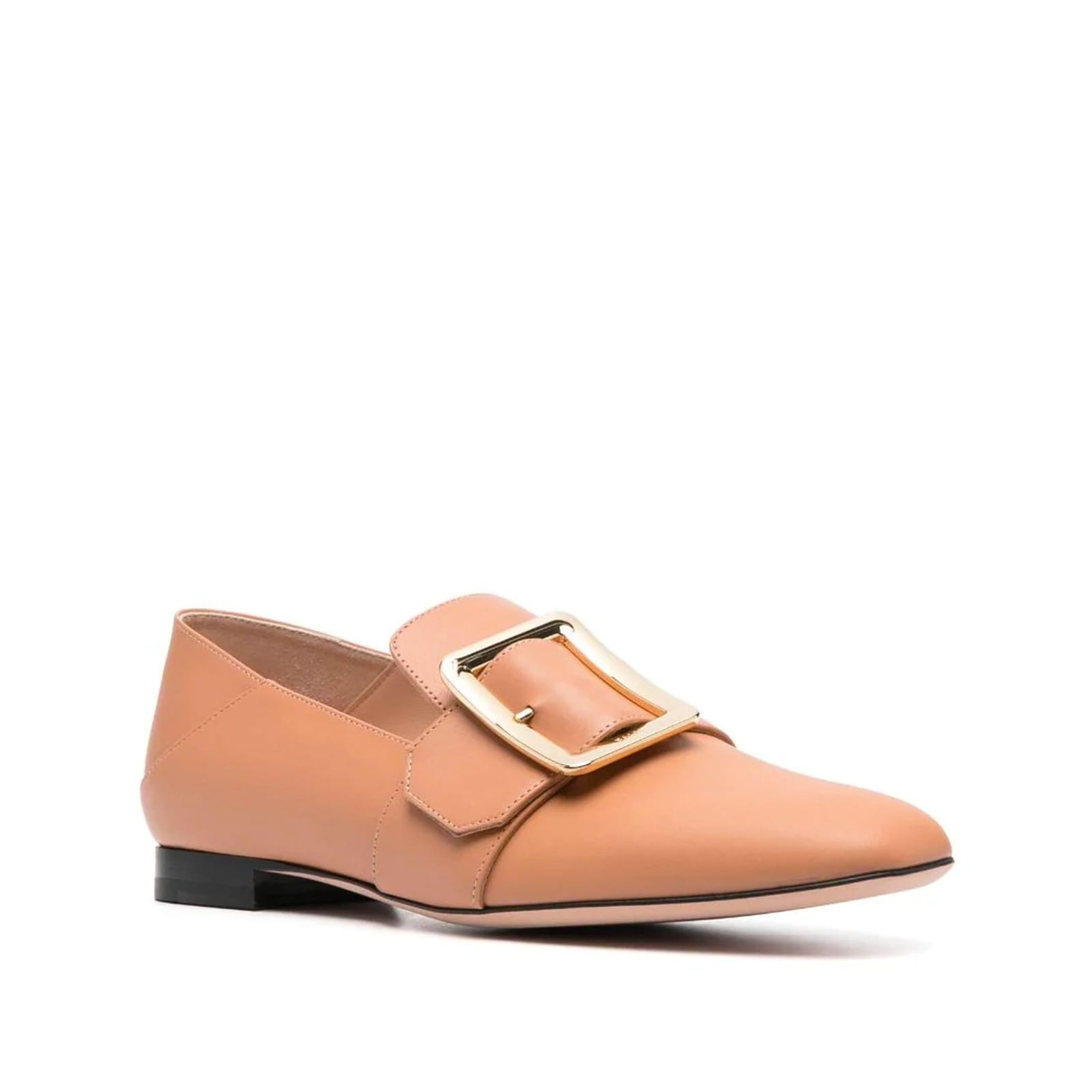 Shop Bally Leather Loafers In Beige