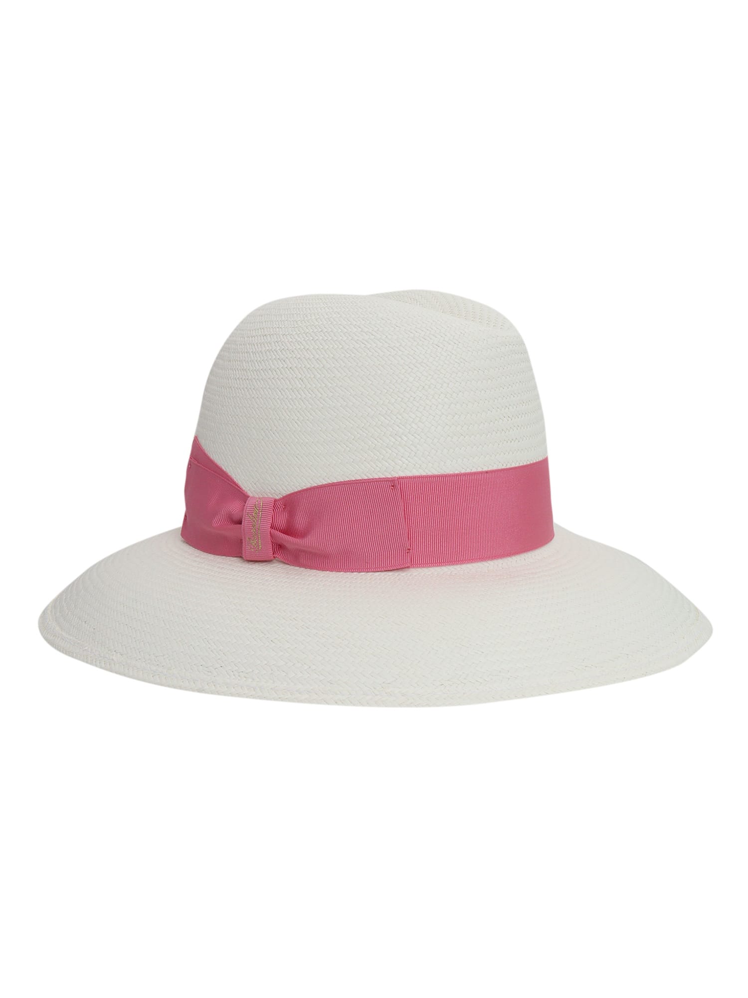 Shop Borsalino Claudette Fine Wide Brim Panama Hat In White