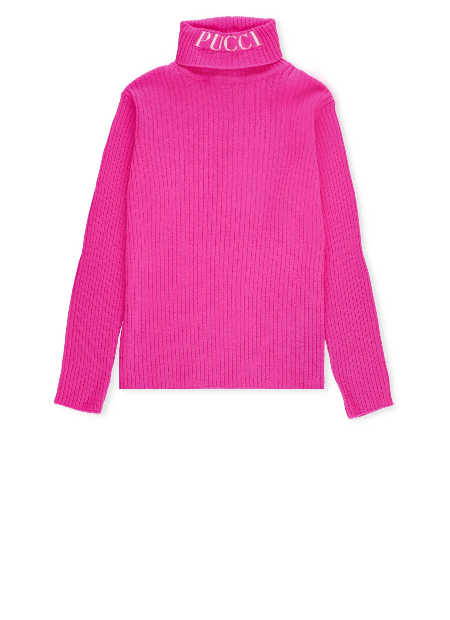 Pucci Kids' Wool Sweater In Fuchsia