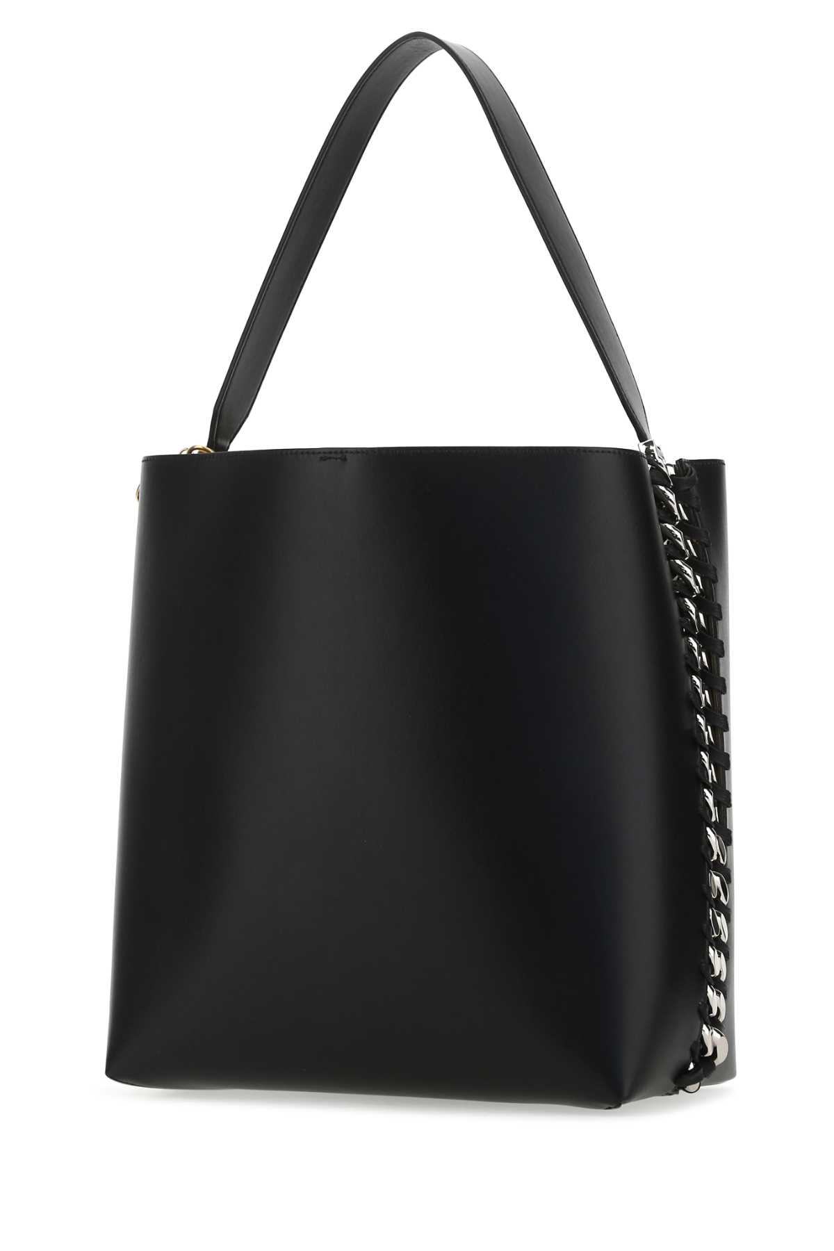 Shop Stella Mccartney Black Alter Mat Frayme Shopping Bag In 1000