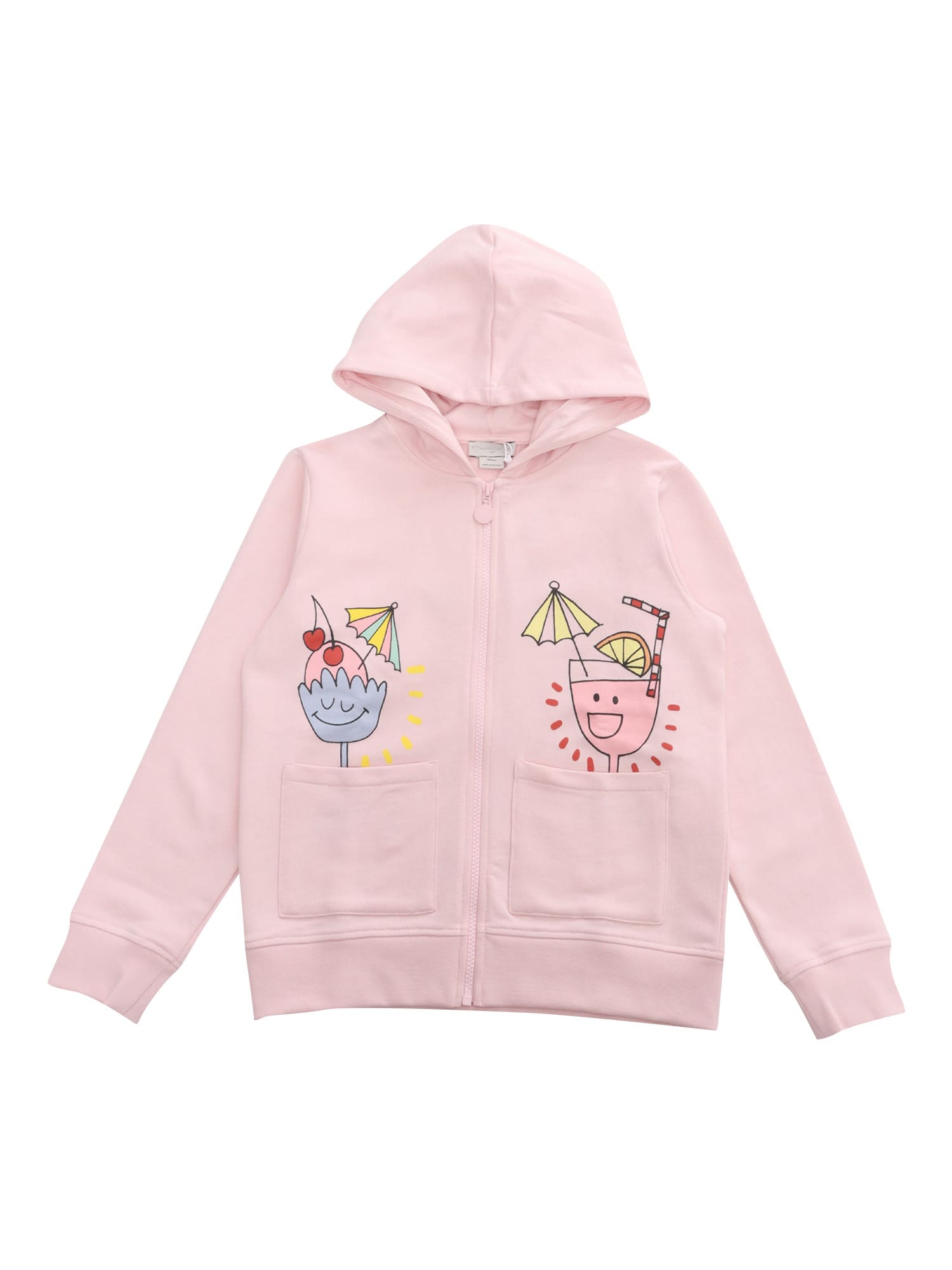 Stella Mccartney Kids' Pink Sweatshirt With Zip Fastening