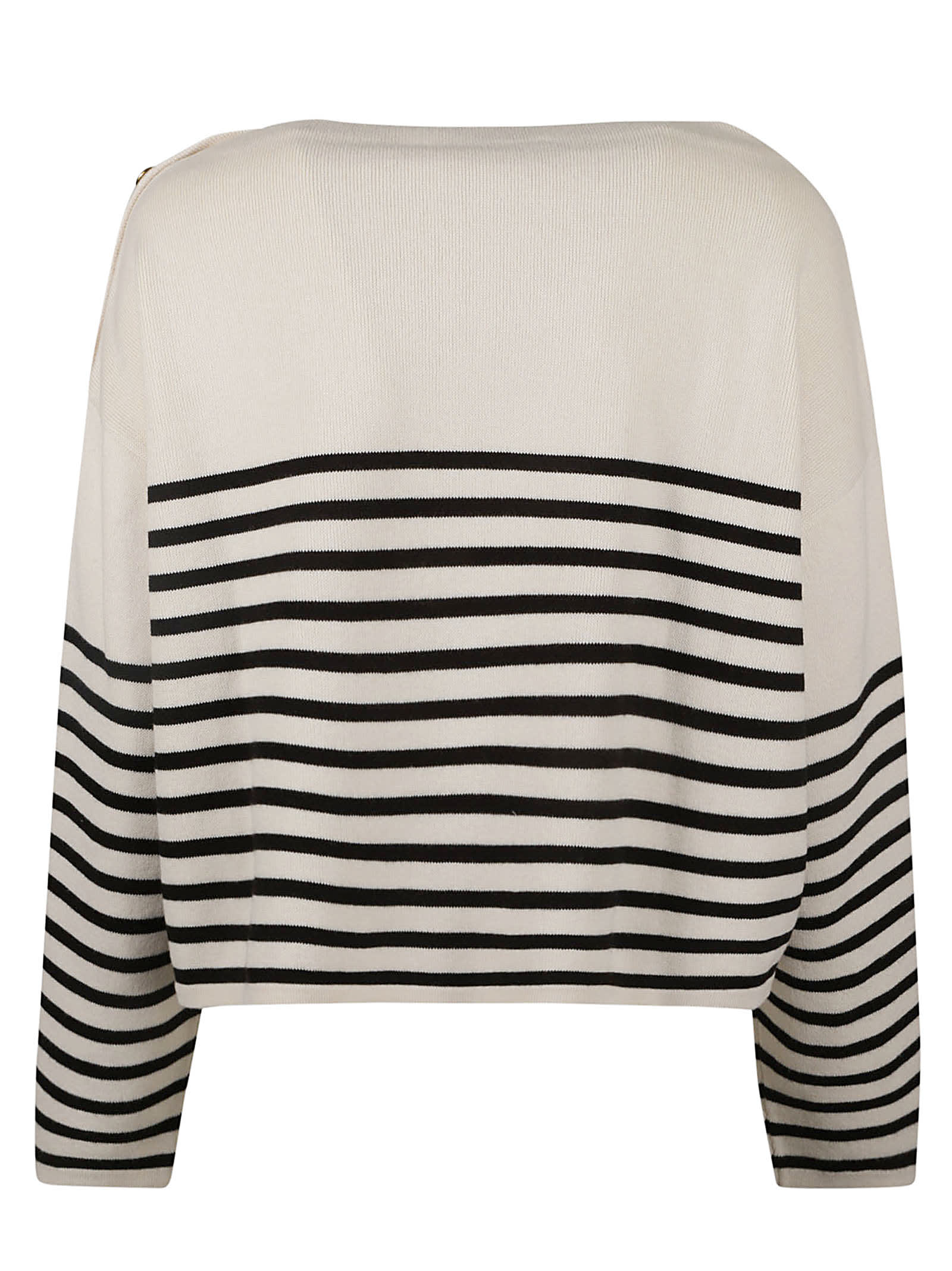 Shop Philosophy Di Lorenzo Serafini Back Stripe Sweater In Blue/white