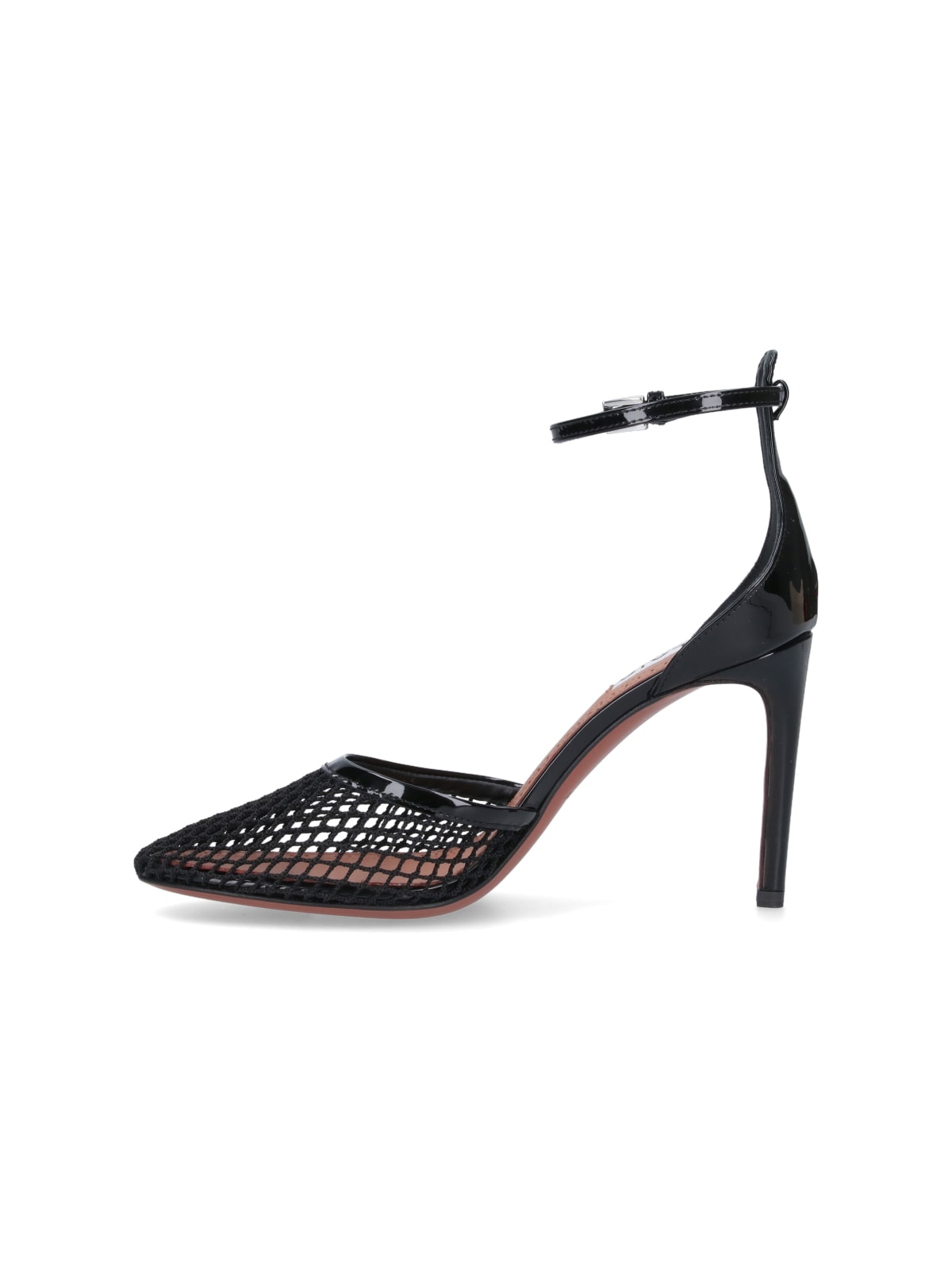 Shop Alaïa High-heel Mesh Pumps In Black