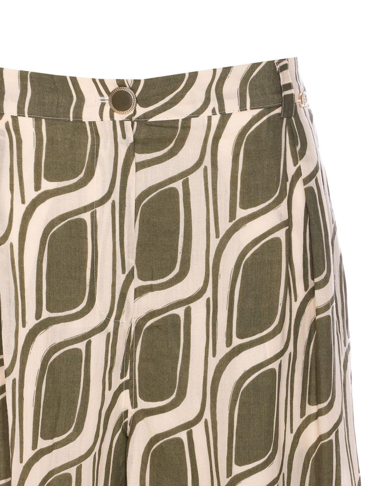 LIU •JO PRINTED PALAZZO TROUSERS