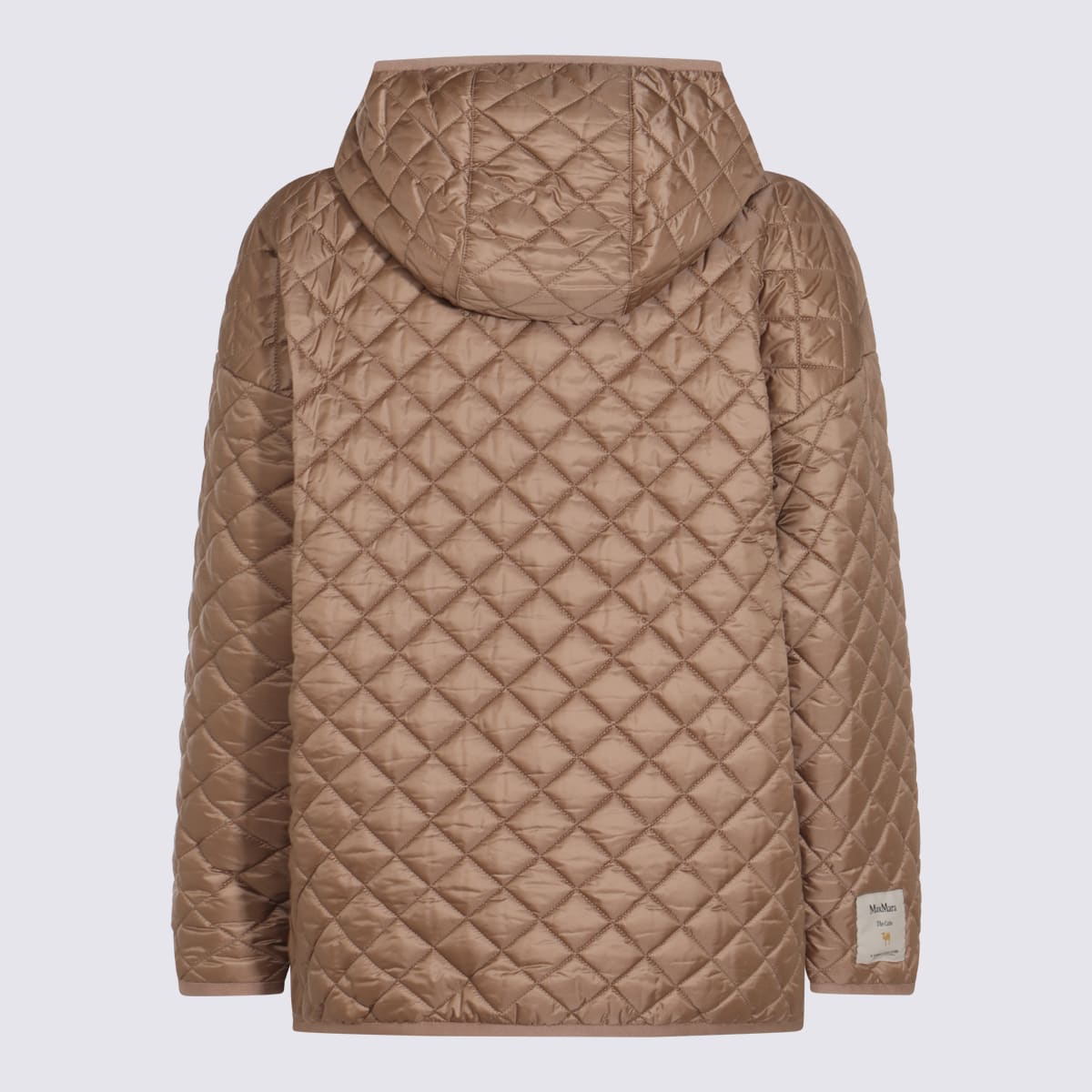 Max Mara The Cube Beige Leo Down Jacket In Brown
