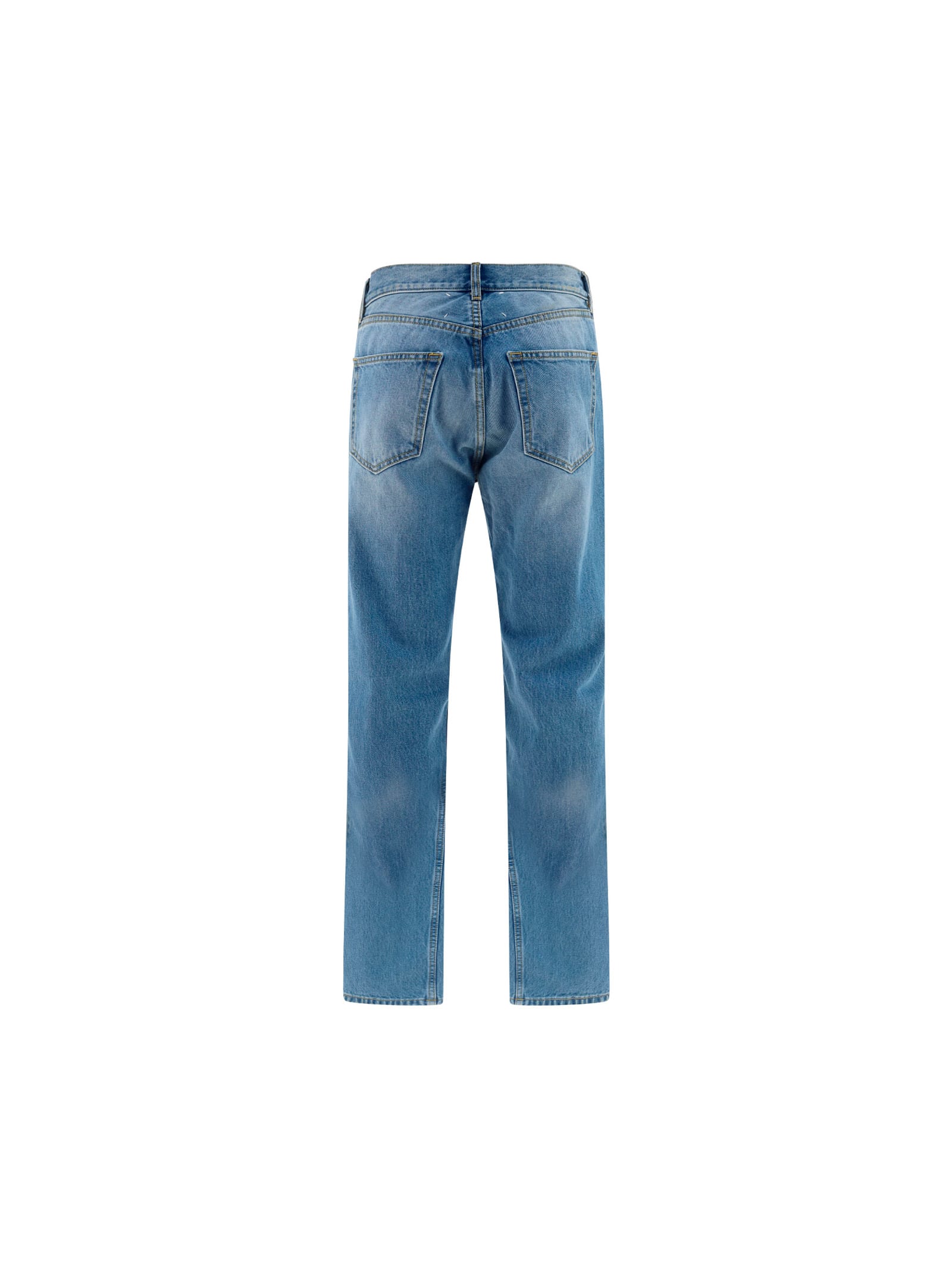 Shop Maison Margiela Jeans In Clear Blue