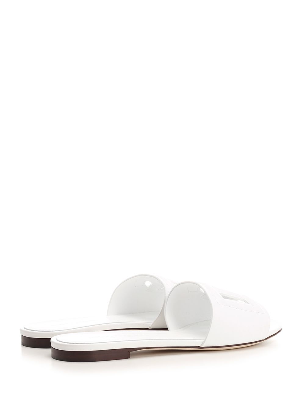 Dolce & Gabbana Slides With Dg Millennials Logo In White