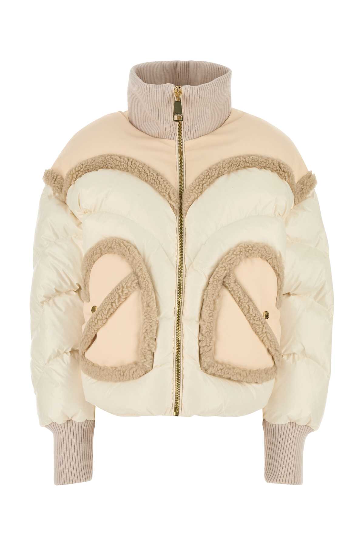 Shop Khrisjoy Ivory Nylon Corazon Down Jacket In Butter