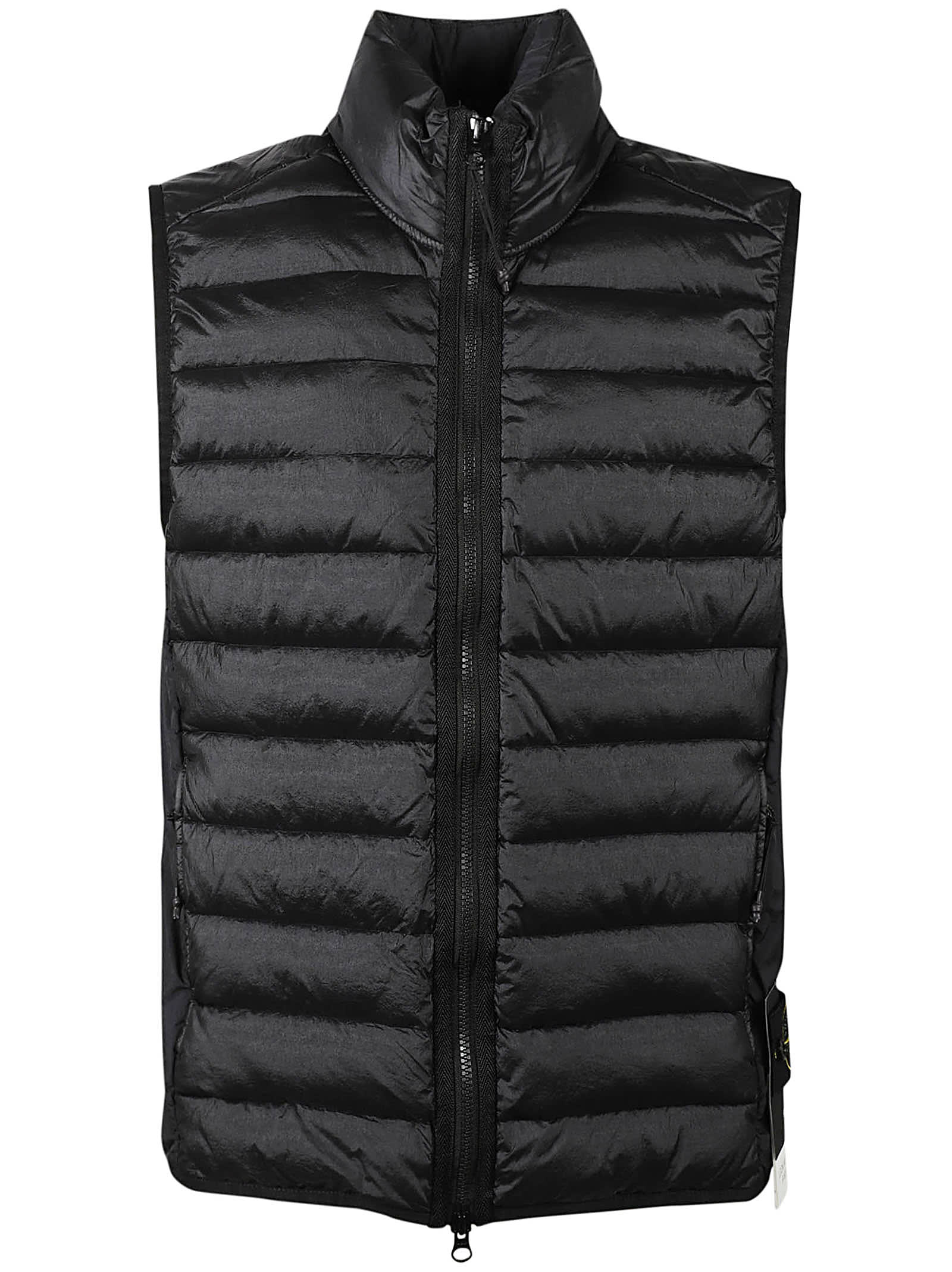 Shop Stone Island Sleeveless Realdown Jacket In Black